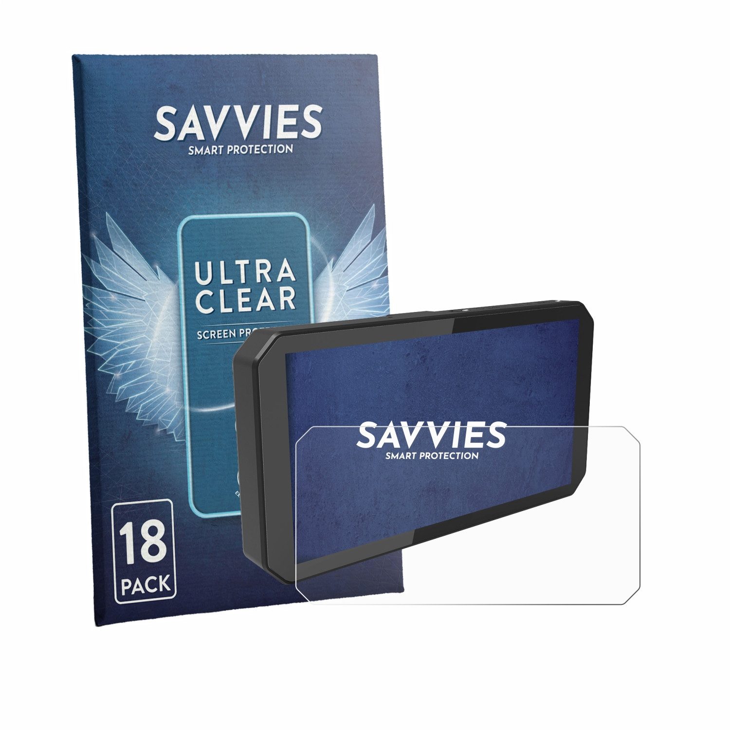 Savvies Displayschutzfolie Schutzfolie für Innovv N1 Pro 5.99", 18 Stück, Displayschutz Schutz Folie Klar Transparent