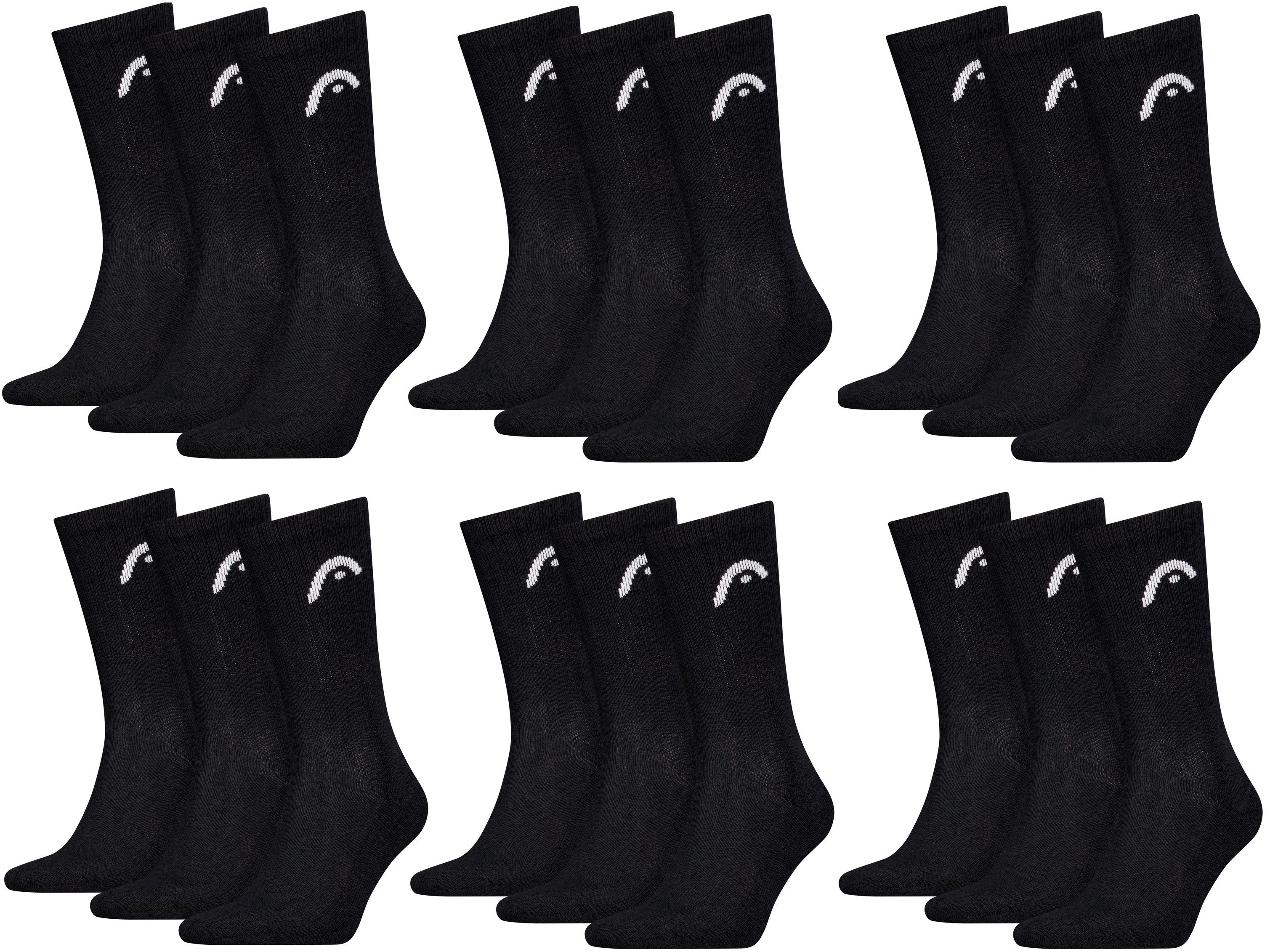 Sportsocken HEAD Herren Sportsocken Crew Socken Unisex 18-er Pack