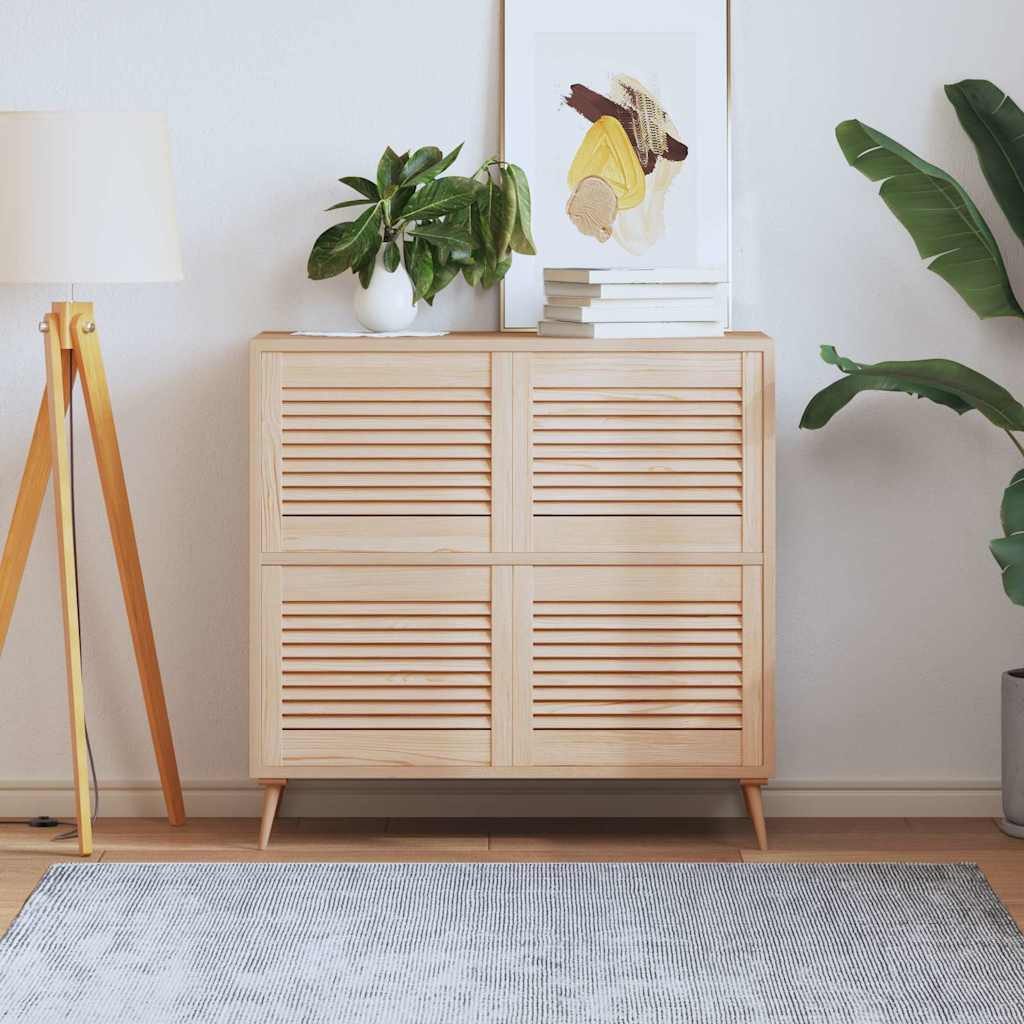 vidaXL Schranktür vidaXL Lamellierte Türen mit Tür 4 Stk. Natur 69 x 49,4 cm