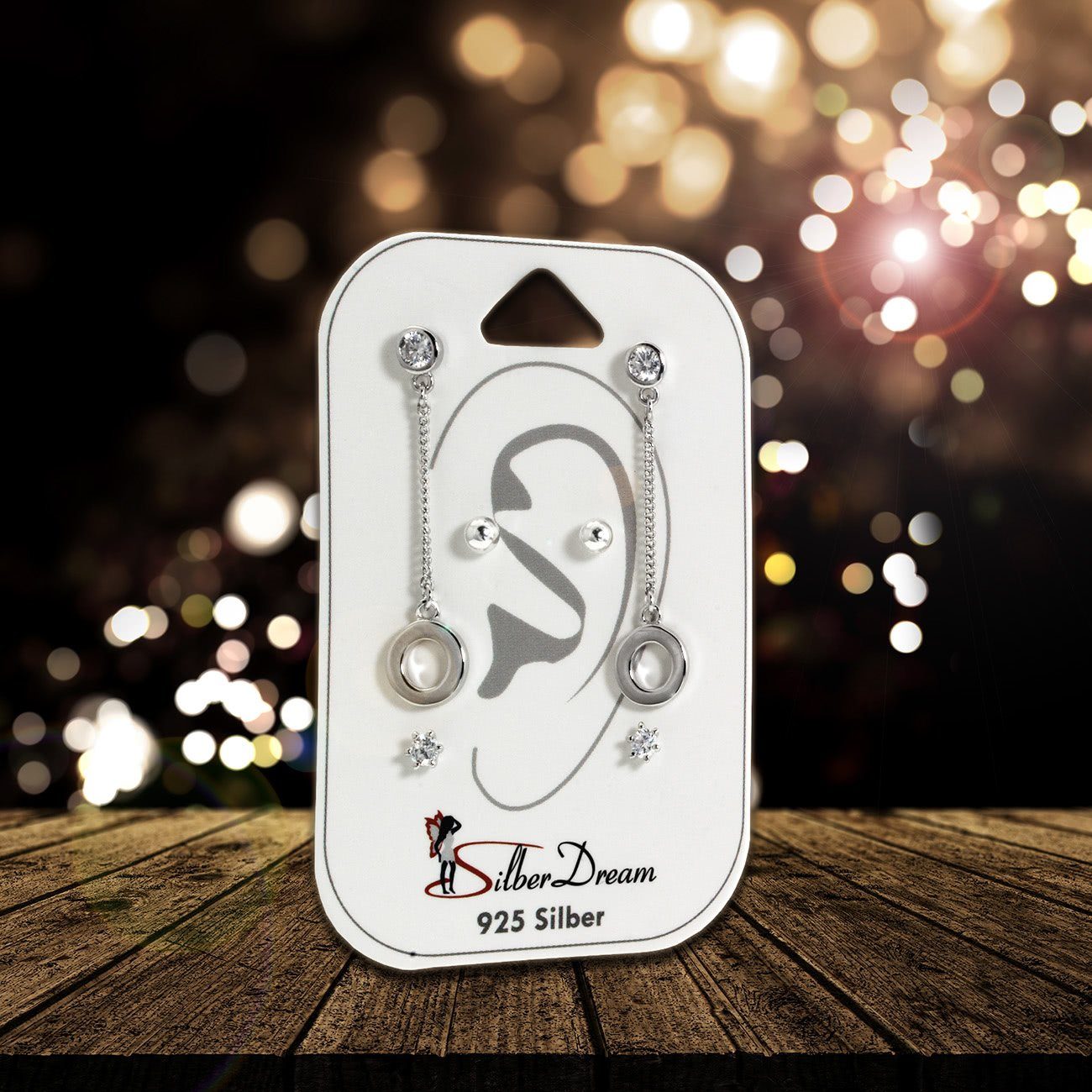 SilberDream Paar Ohrstecker SilberDream Zirkonia 3er Set Ohrringe (Ohrsteck günstig online kaufen