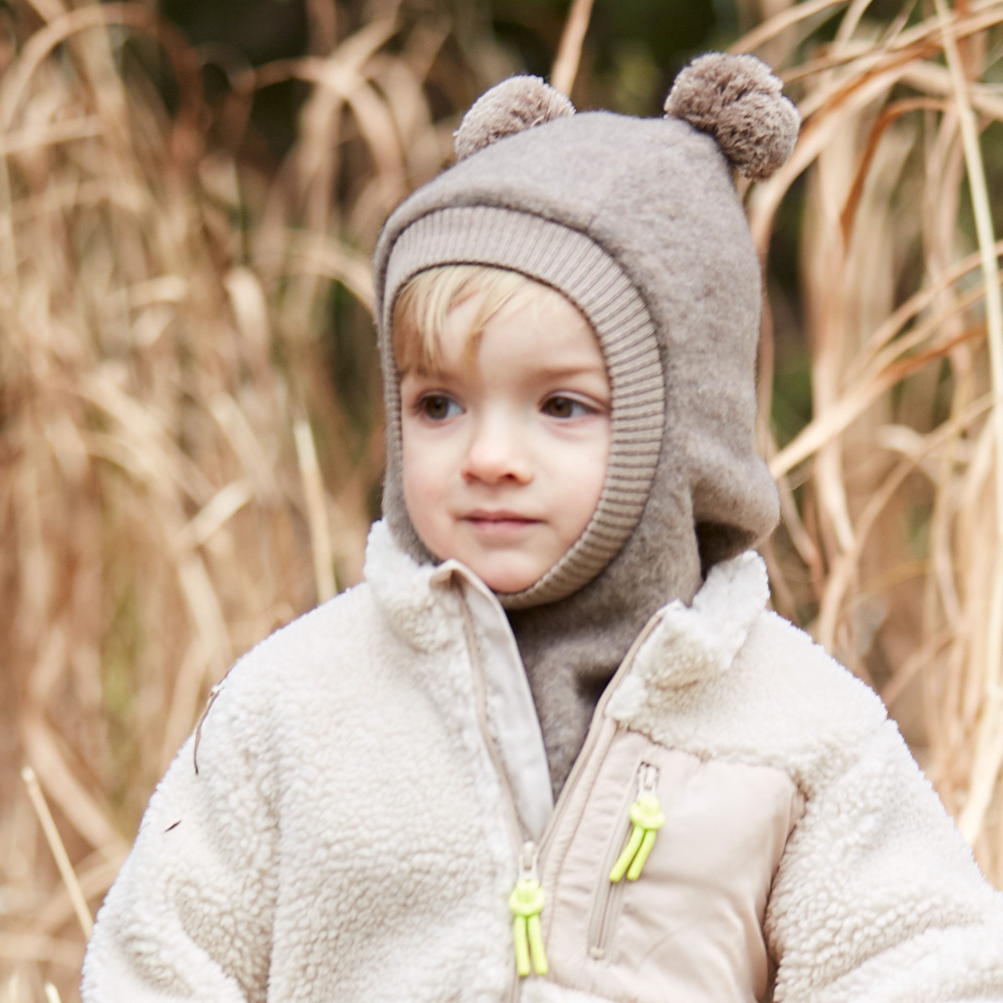 MAXIMO Schlupfmütze GOTS MINI-Schlupfmütze Wollfleece, Pompons, günstig online kaufen