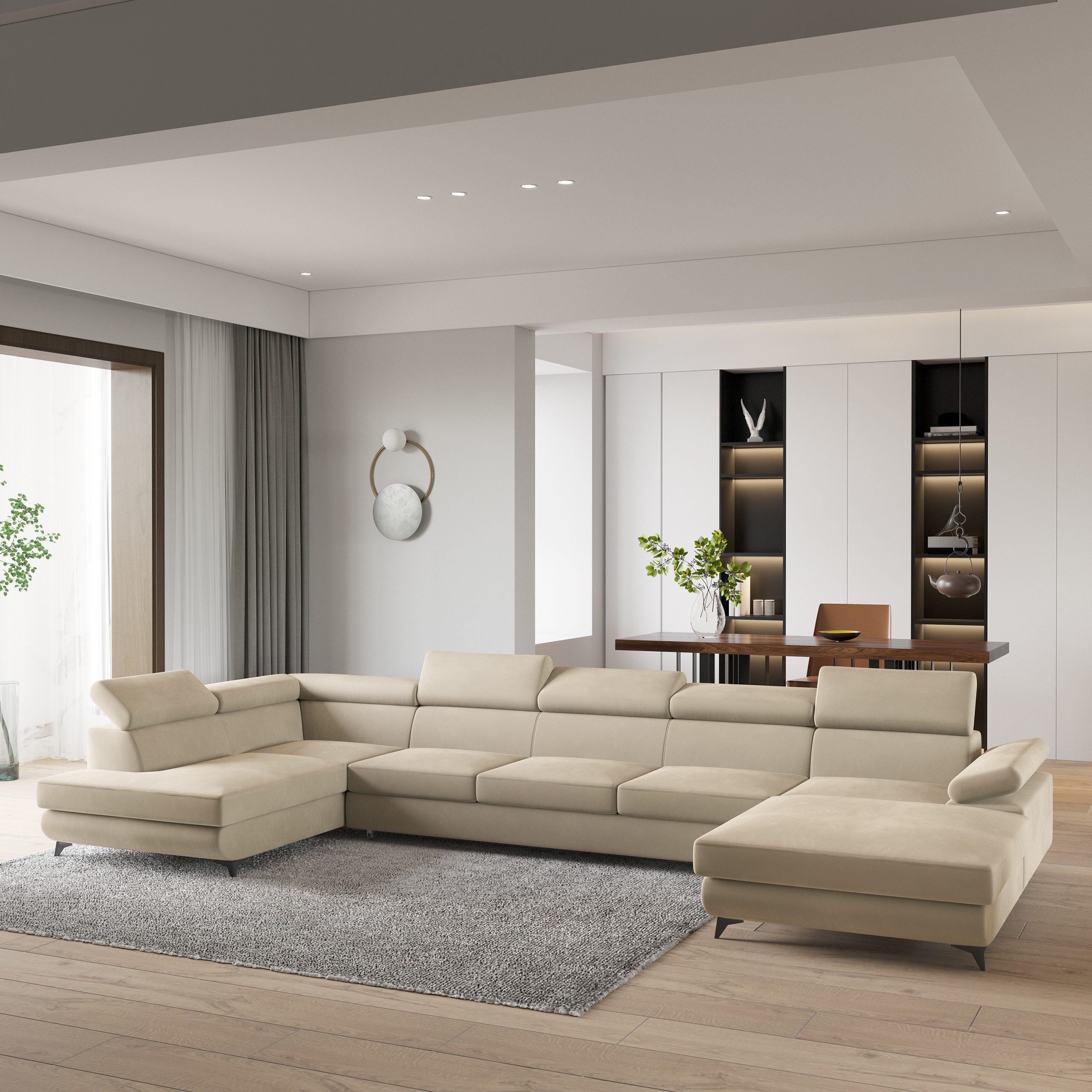 Masseno Ecksofa MONTIVA mit Schlaffunktion U-Form, günstig online kaufen