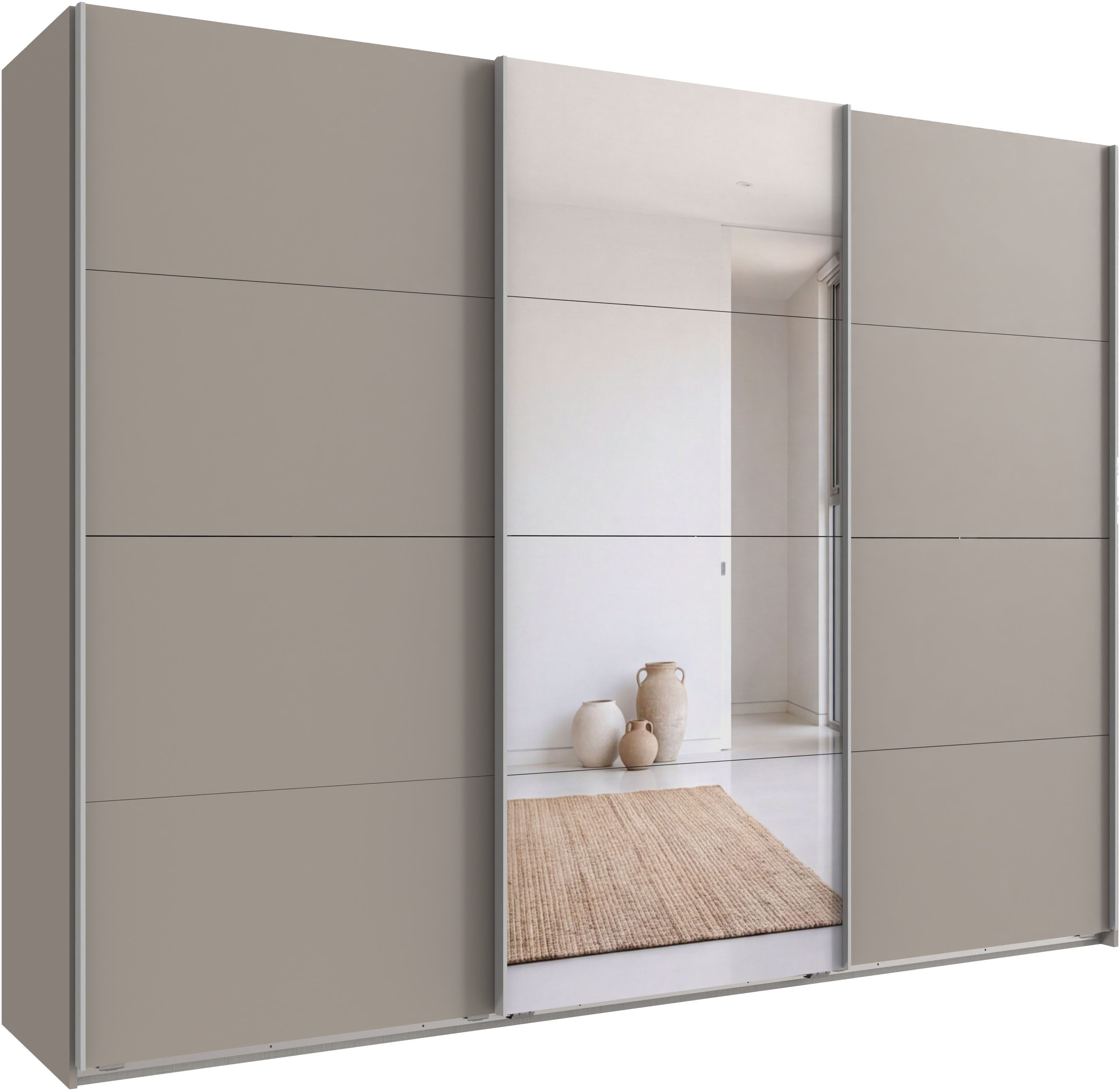 Wimex Schwebetürenschrank Ernie Kleiderschrank mit Spiegel, Made in Germany (Wähle aus verschiedenen Größen deinen perfekten Stauraum) Schlafzimmerschrank in verschiedenen Breiten