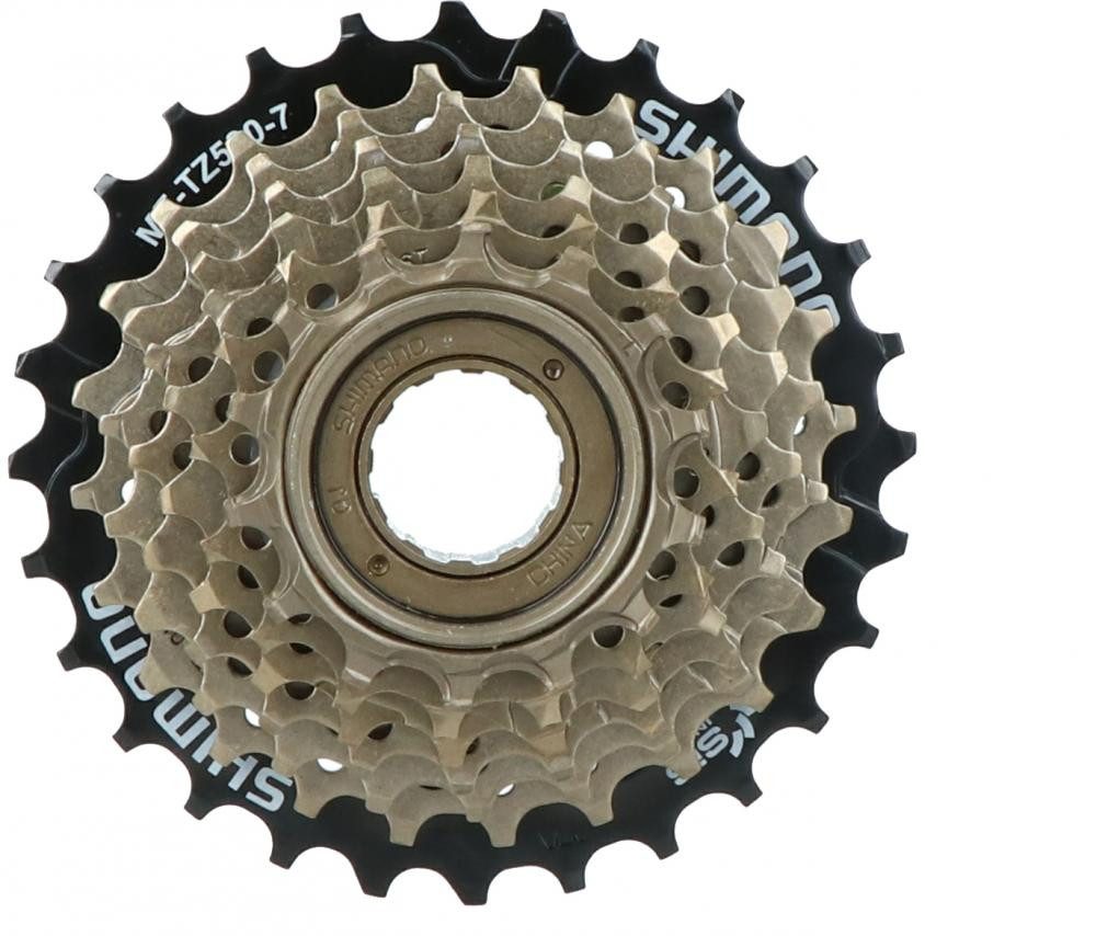 Shimano Zahnkranz Shimano TZ500 Schraub-Zahnkranz 7-fach 14-28 Z braun - zuverlässige Sc