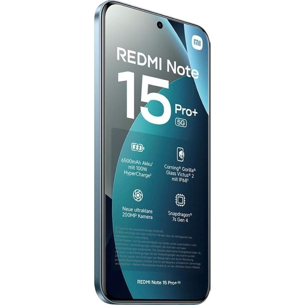 Xiaomi Redmi Note 15 Pro+ 5G 512 GB / 12 GB - Smartphone - glacier blue Smartphone (6,83 Zoll, 512 GB Speicherplatz)