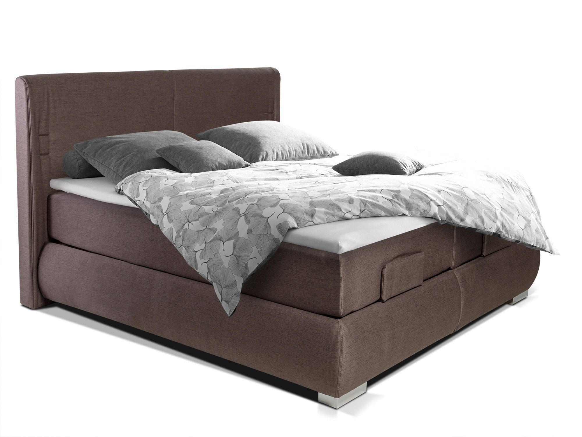 Moebel-Eins Boxspringbett, GALVARO elektrisches Boxspringbett / Doppelbett mit Motor