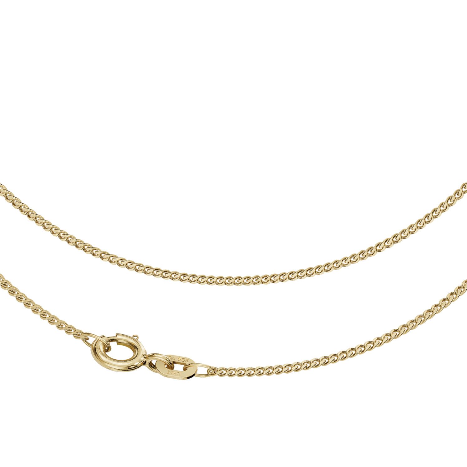 Goldkette JB Edle Goldkette Panzerkette 585 - 14 Kt Gold 1,2 mm 38 cm