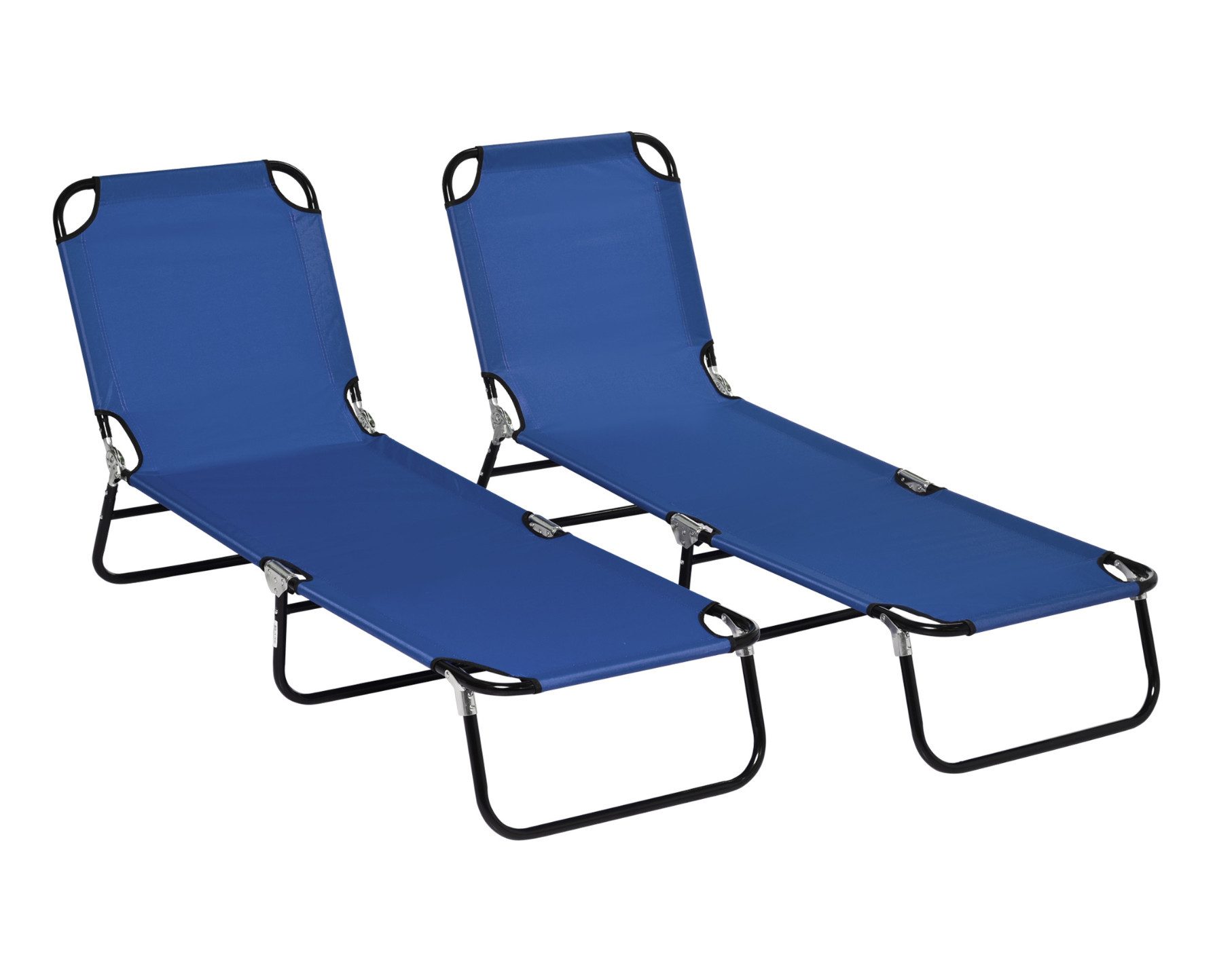 XDeer Gartenliege 2er Set Sonnenliege Klappbar Gartenliege mit 5-Fach, Höhenverstellbarer Rückenlehne