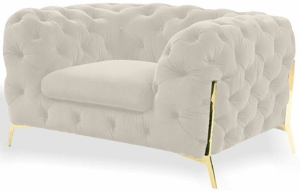 Xlmoebel Chesterfield-Sessel Neuer Einzelsitz-Sessel in Textil für gemütliche Abende - Chesterfield (Sessel), Hergestellt in Europa