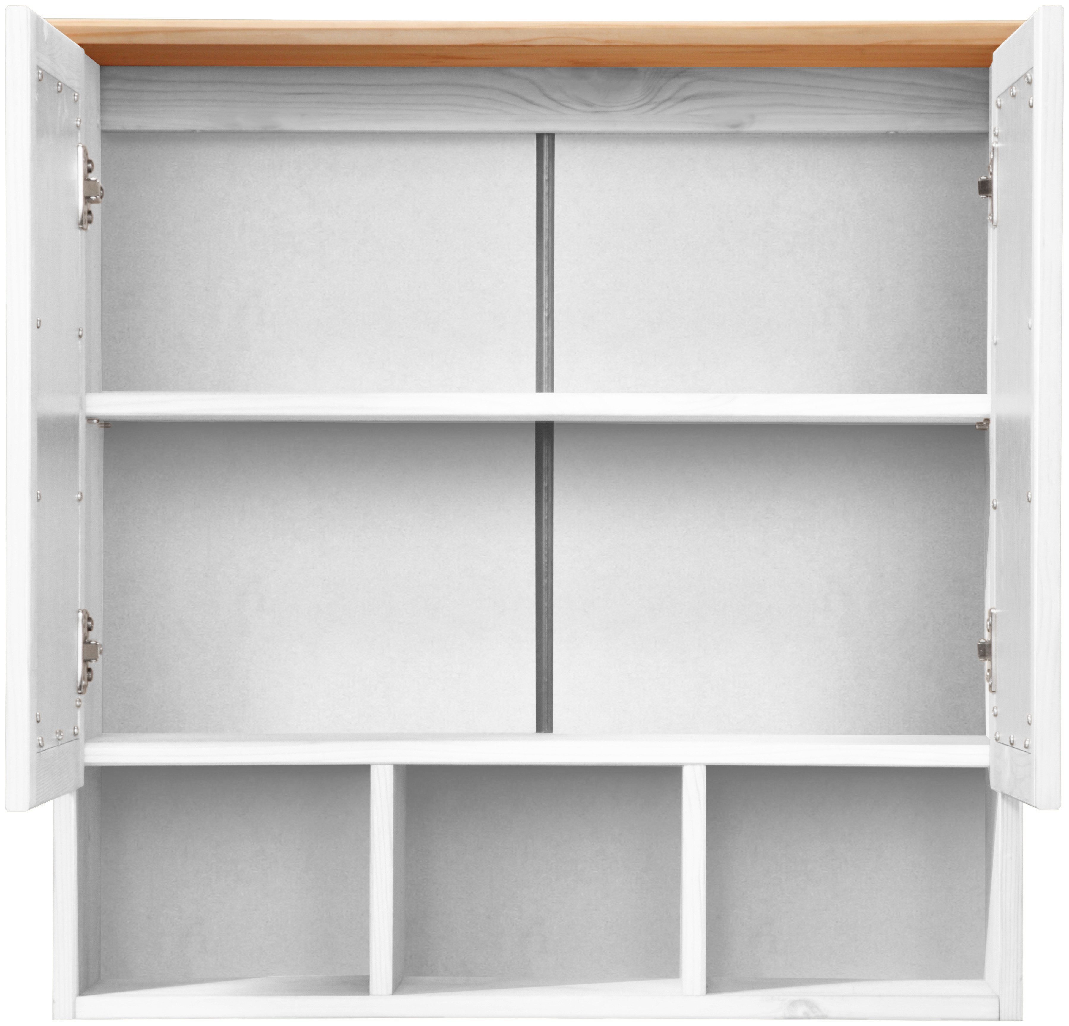 welltime Spiegelschrank Landhaus Sylt Badschrank, Badmöbel, FSC®-zertifiziert Breite 62,5 cm, aus Massivholz – Bild 4 von 5