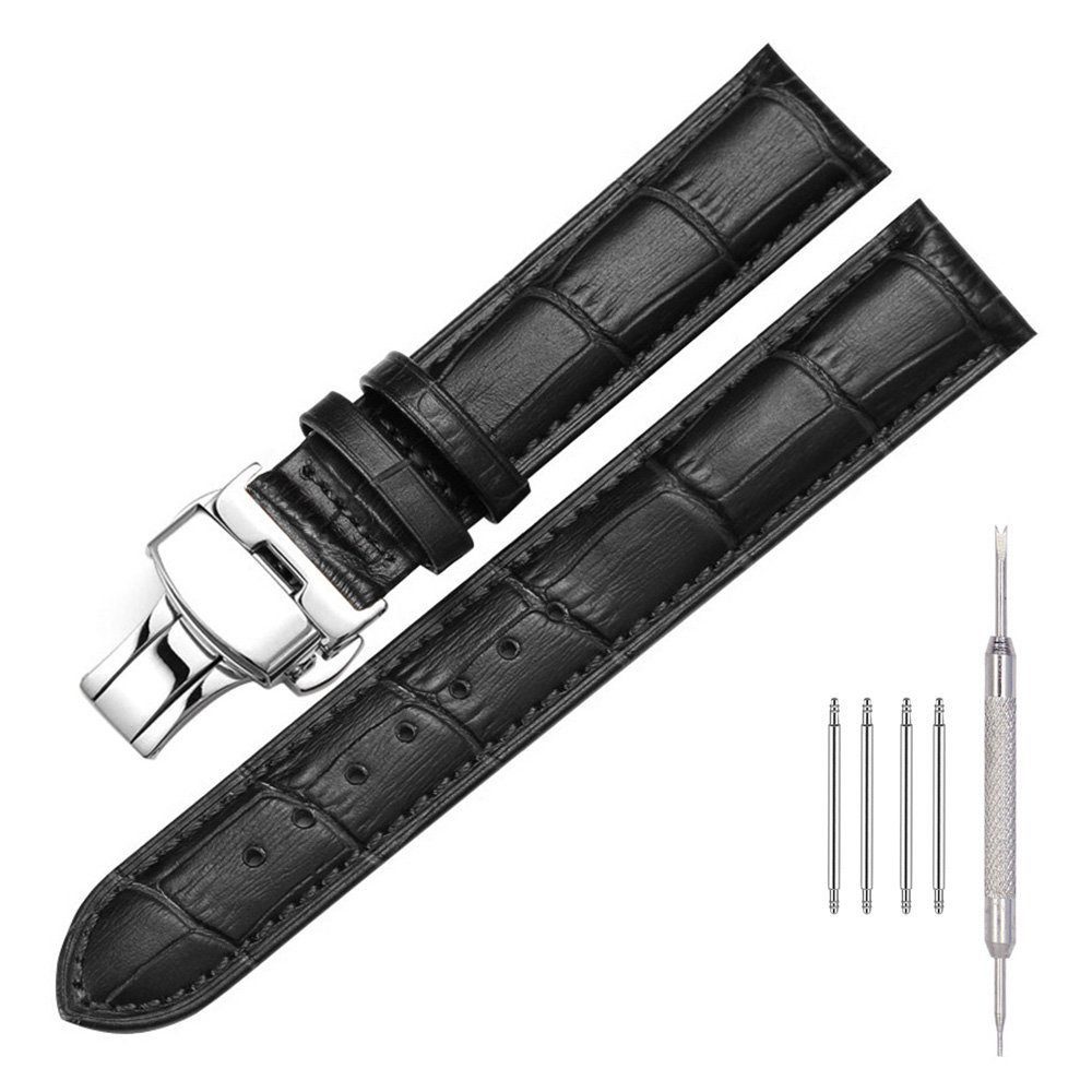 BTTO Uhrenarmband Leder Uhrenarmband Erhältlich, 18mm/20 mm/22 mm Breiten, günstig online kaufen