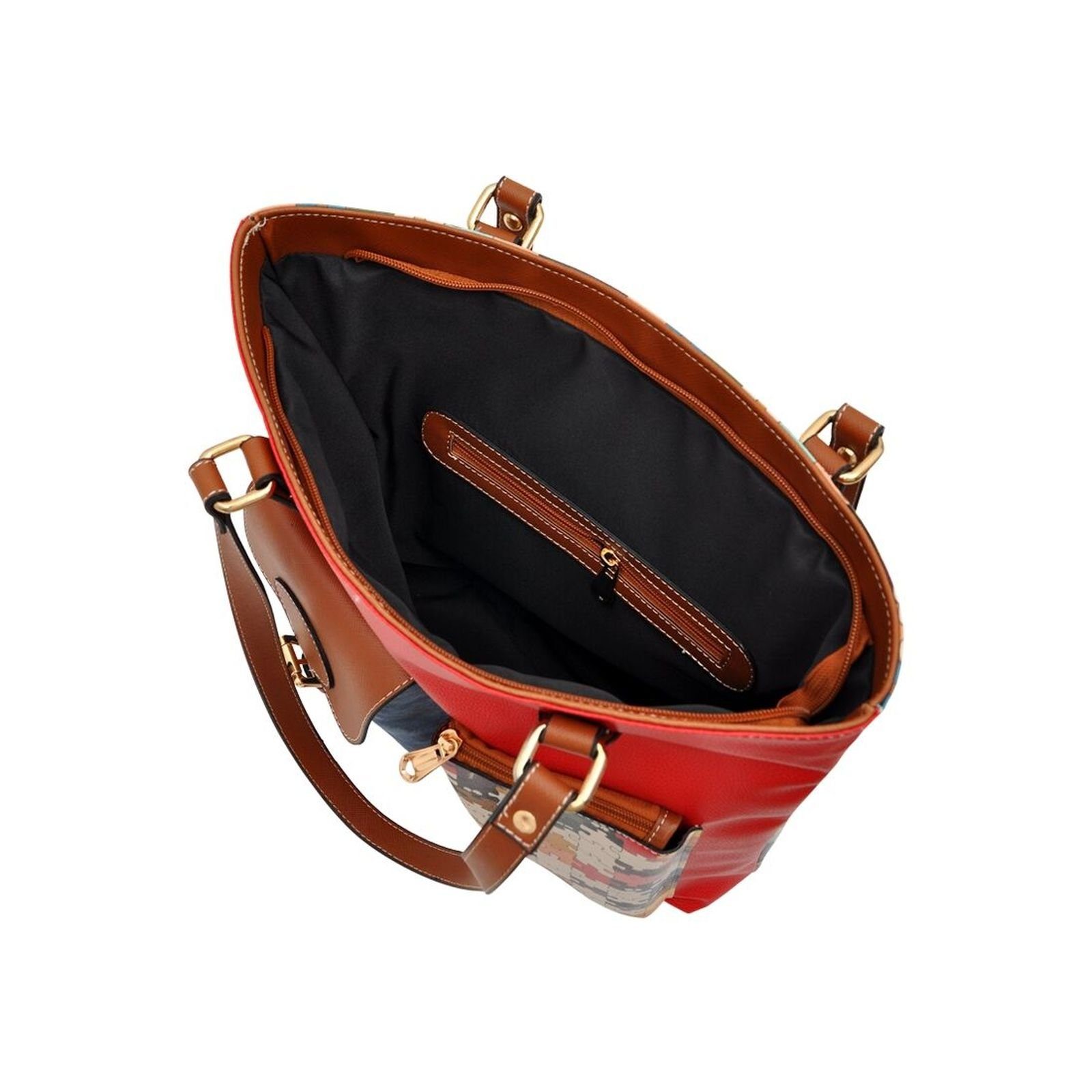 DOGO Umhängetasche Multi Pocket Bag Shopper-Tasche In The Puzzle Damen, Handgefertigt