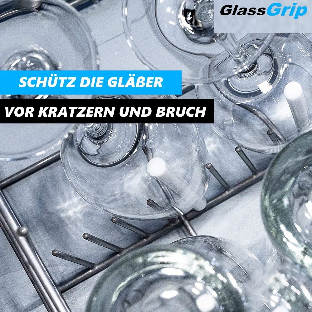 MAVURA Gläserbügel GlassGrip Glashalter Spülmaschine Gläserhalter Glas  Geschirrhalter, Halter Aufsteckhalter Geschirrkorb für Bosch Siemens Miele  AEG 6er