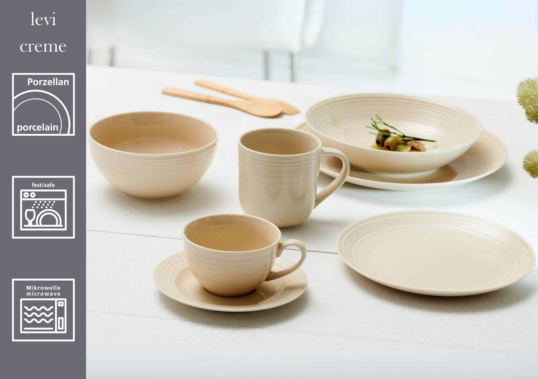 Ritzenhoff & Breker Schale Levi Müslischalen ø 15 cm 6er Set, Porzellan, (6x Schale, 6-tlg)