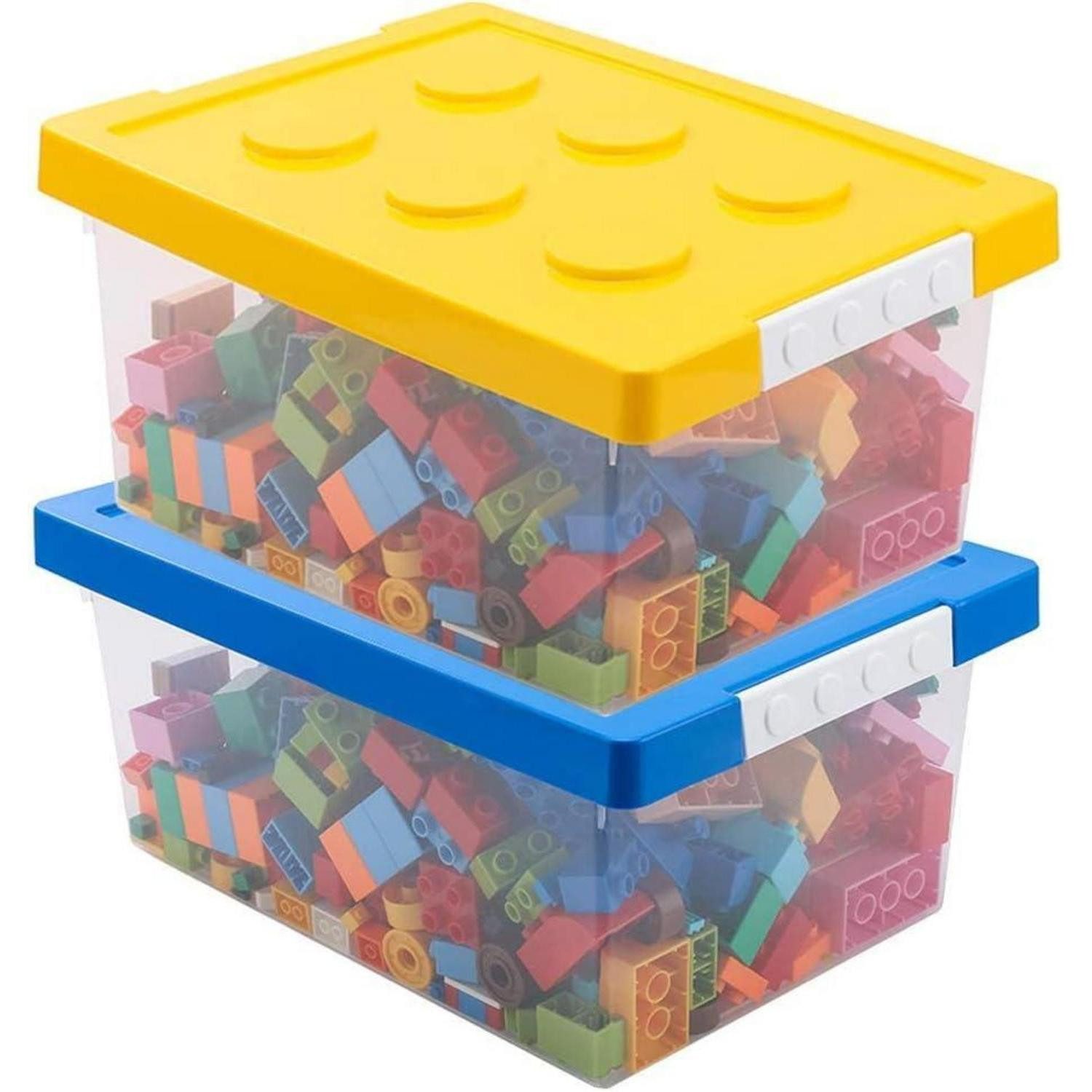 LuxusKollektion Aufbewahrungsbox Spielzeugbox Aufbewahrungsbox Kinderzimmer Stapelbar Kunststoff Blau