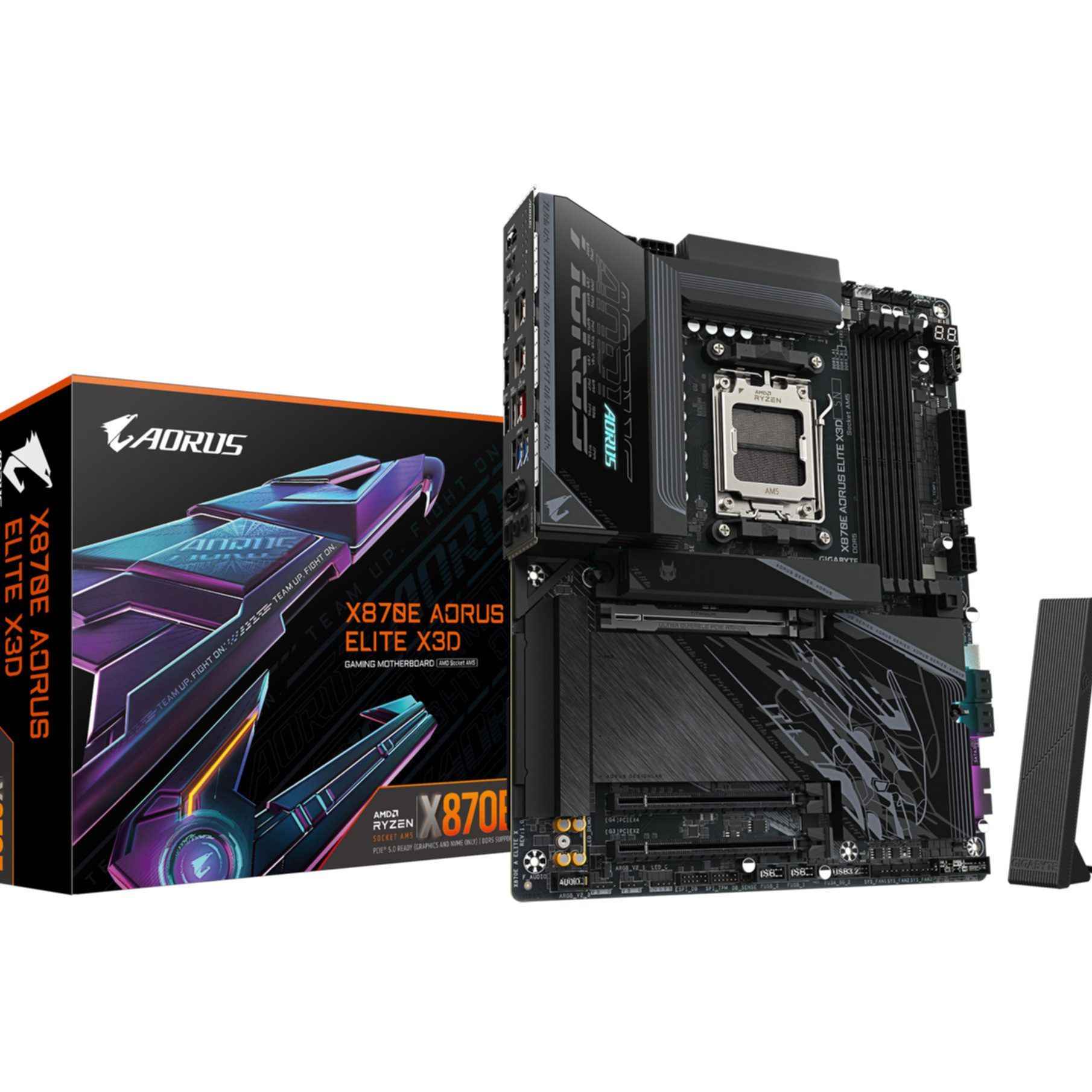 Gigabyte X870E AORUS ELITE X3D Mainboard – Unterstützt AMD Ryzen 9000 Prozessor Mainboard