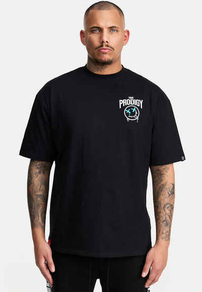 trueprodigy Oversize-Shirt Kenji Logoprint Rundhals dicker Stoff