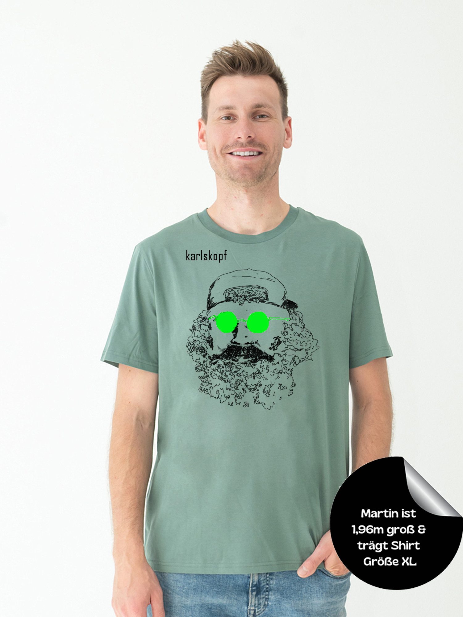karlskopf Print-Shirt Rundhalsshirt Basic SKATER günstig online kaufen