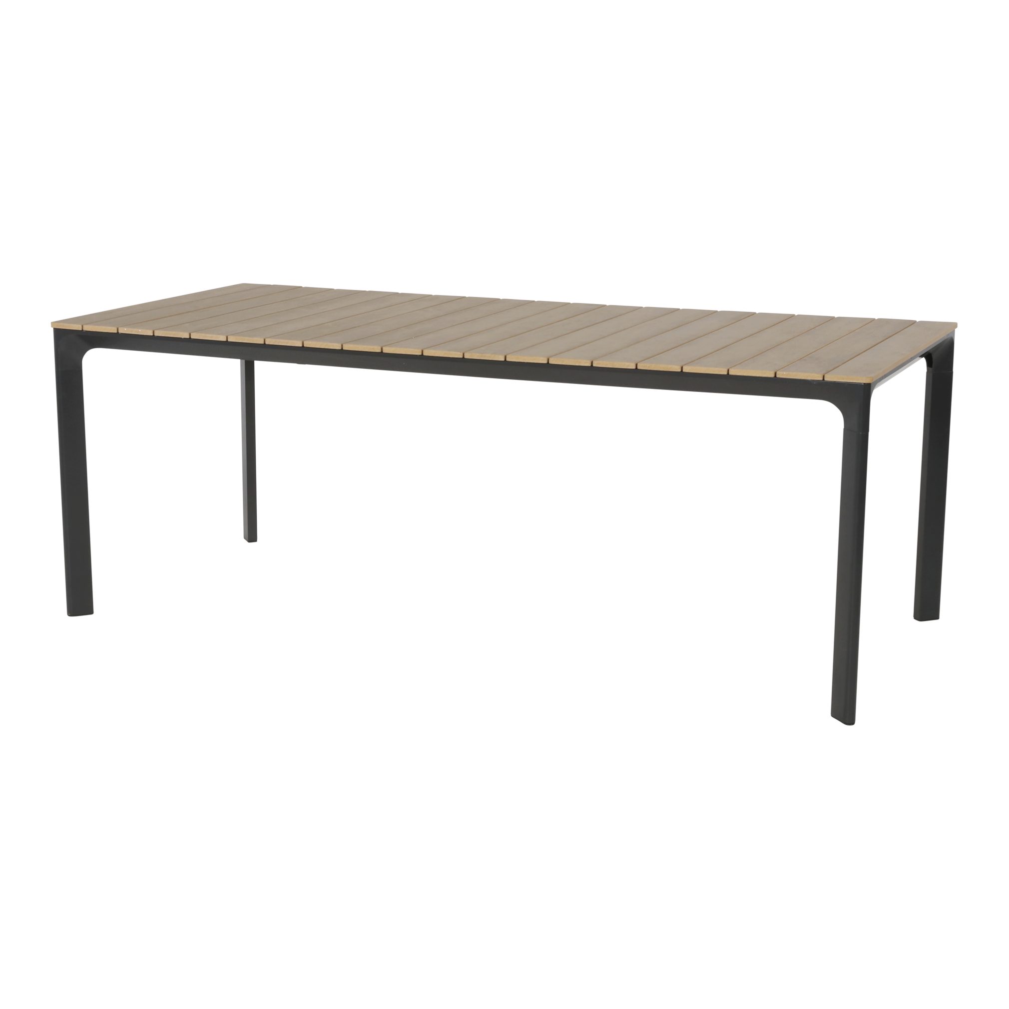 Lesli Living Gartentisch Gartentisch Esstisch Kaffeetisch AREZZO Teak-Look 200x90x74cm
