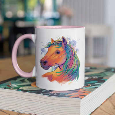 WS-Trend Tasse Pferd Kakaotasse Kaffeetasse Teetasse, Keramik, 330 ml