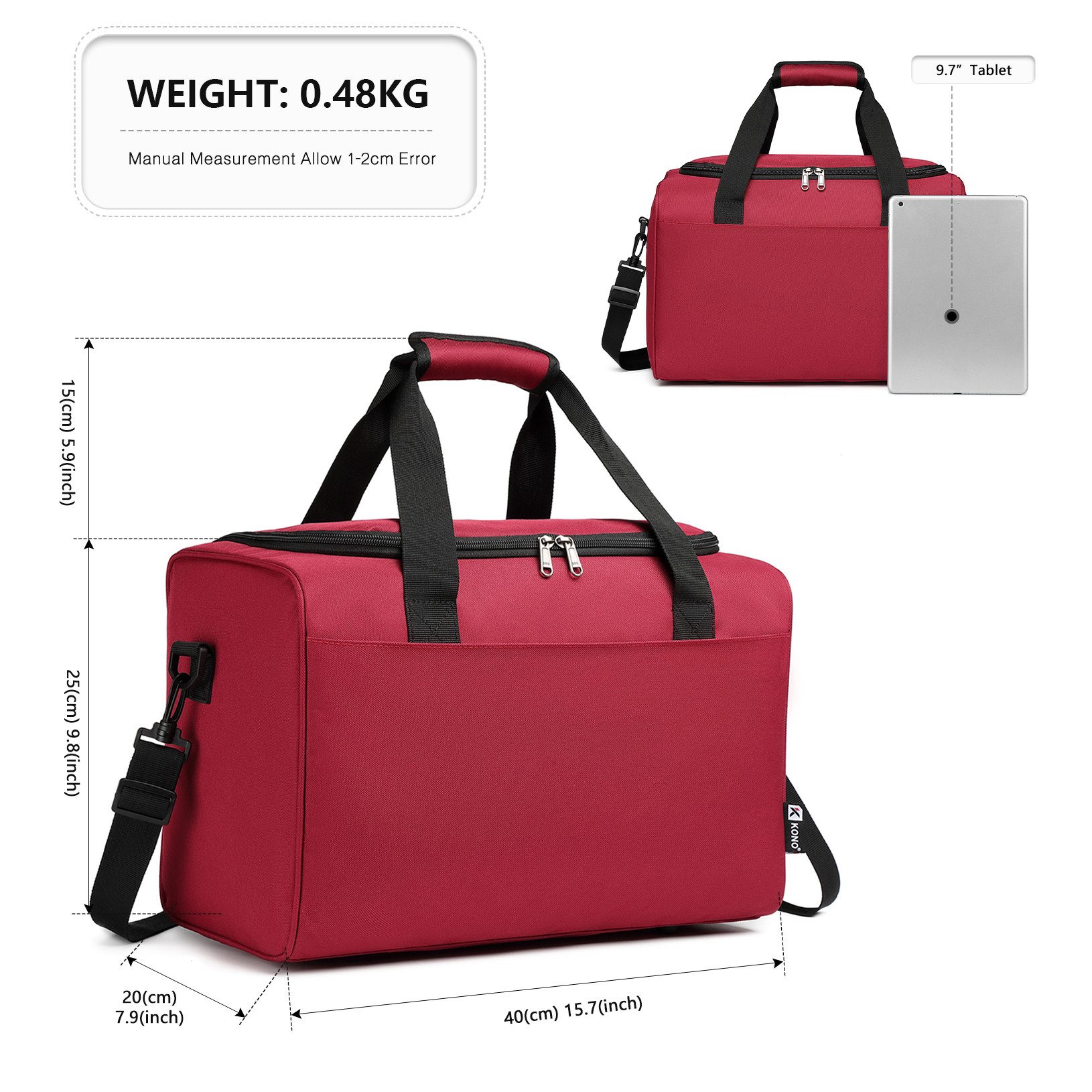 KONO Sporttasche Ryanair 40x20x25 Handgepäck Tasche für Flugzeug Reisetasch günstig online kaufen