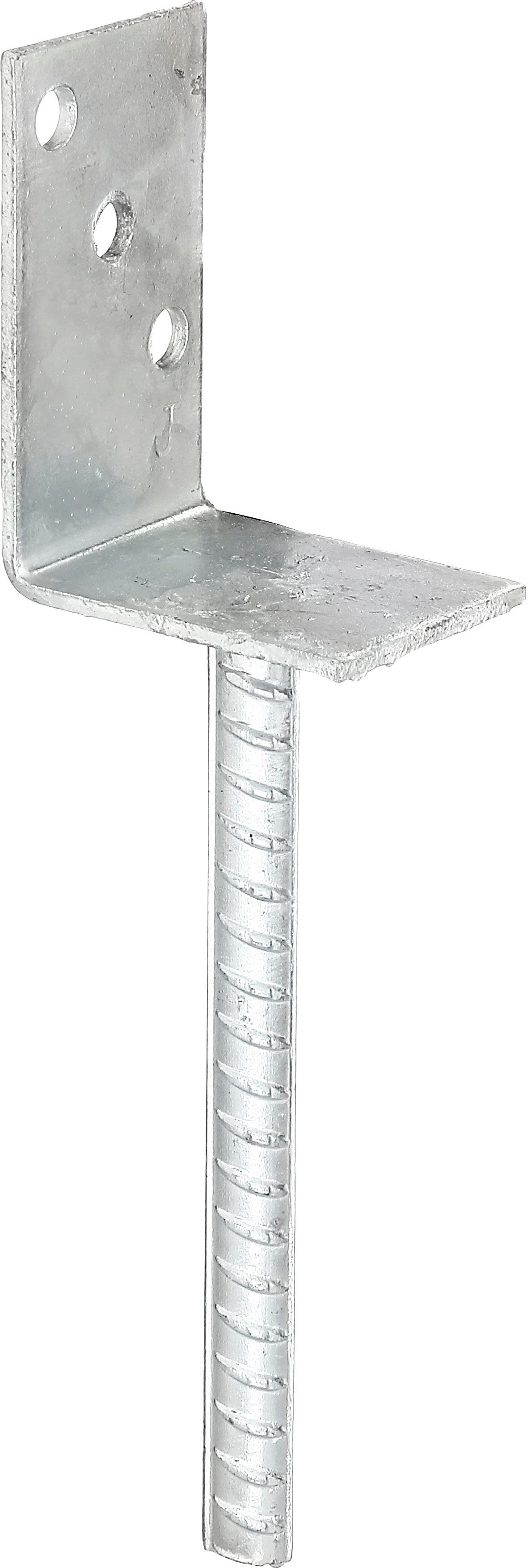 Alberts L-Pfostenträger, zum Einbetonieren, (Set, 4-St), feuerverzinkt, Breite 80 mm, Длина des Riffelstahl 200 mm