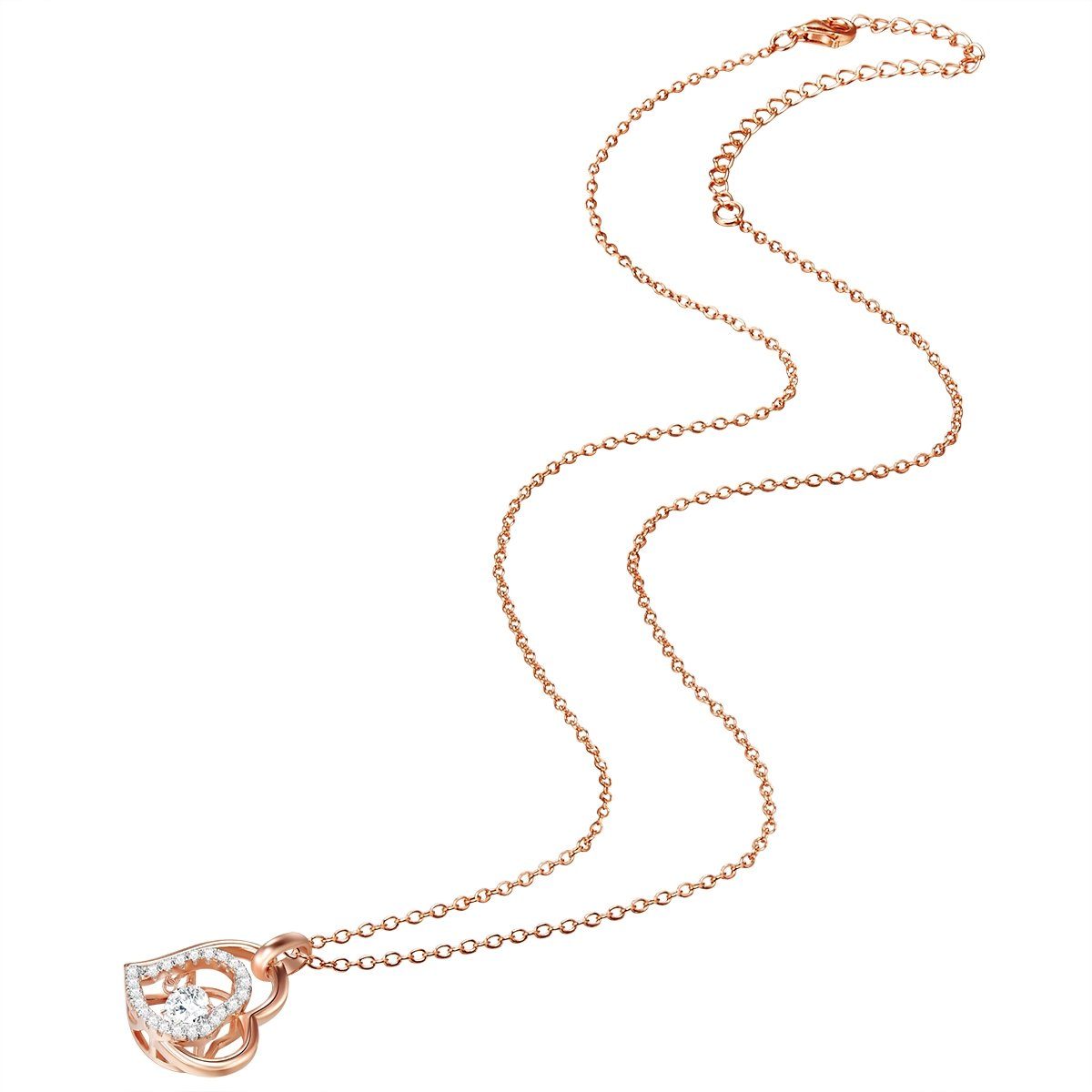Rafaela Donata Silberkette roségold, mit beweglichem Zirkonia