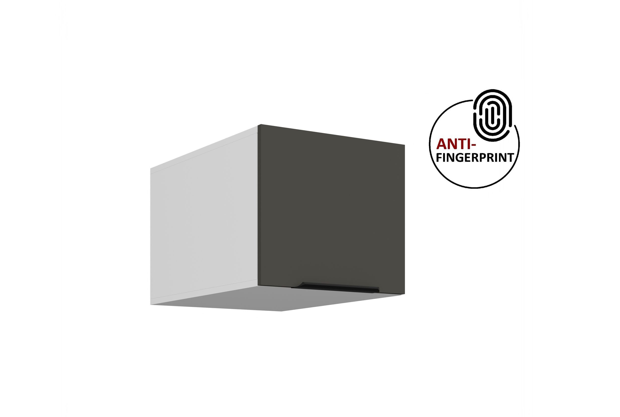 Küchen-Preisbombe Aufsatzschrank 40 cm Küche ARIA Graphite Küchenzeile Küchenblock Anti Fingerprint