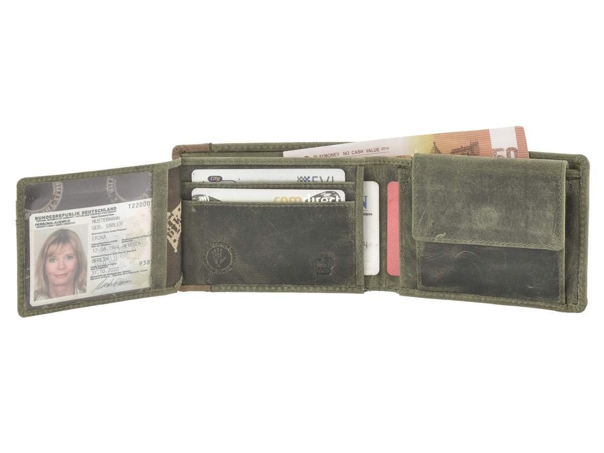 Billy The Kid Geldbörse Hunter, Herrenbörse, Portemonnaie, Lederbörse, RFID-Schutz