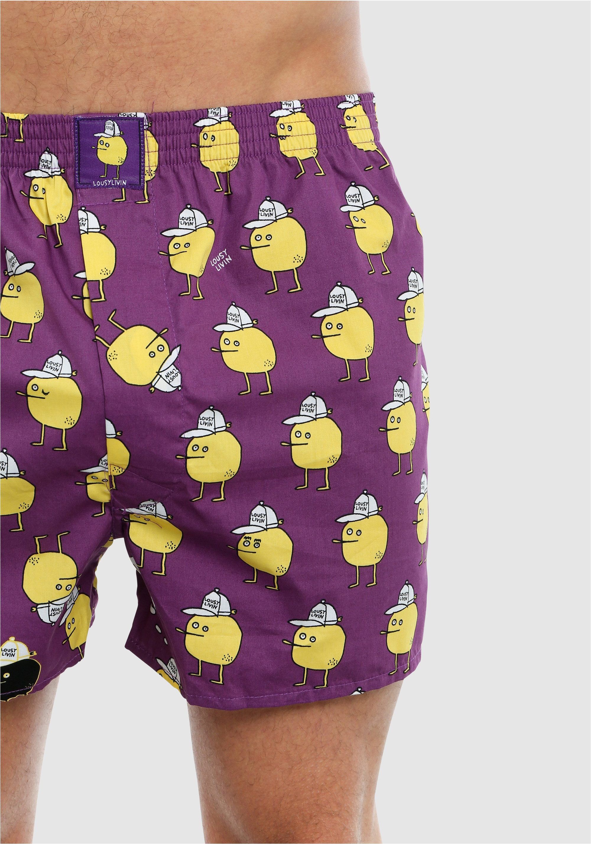 Lousy Livin Boxershorts Toast Zitrone mit coolen Comic-Motiven