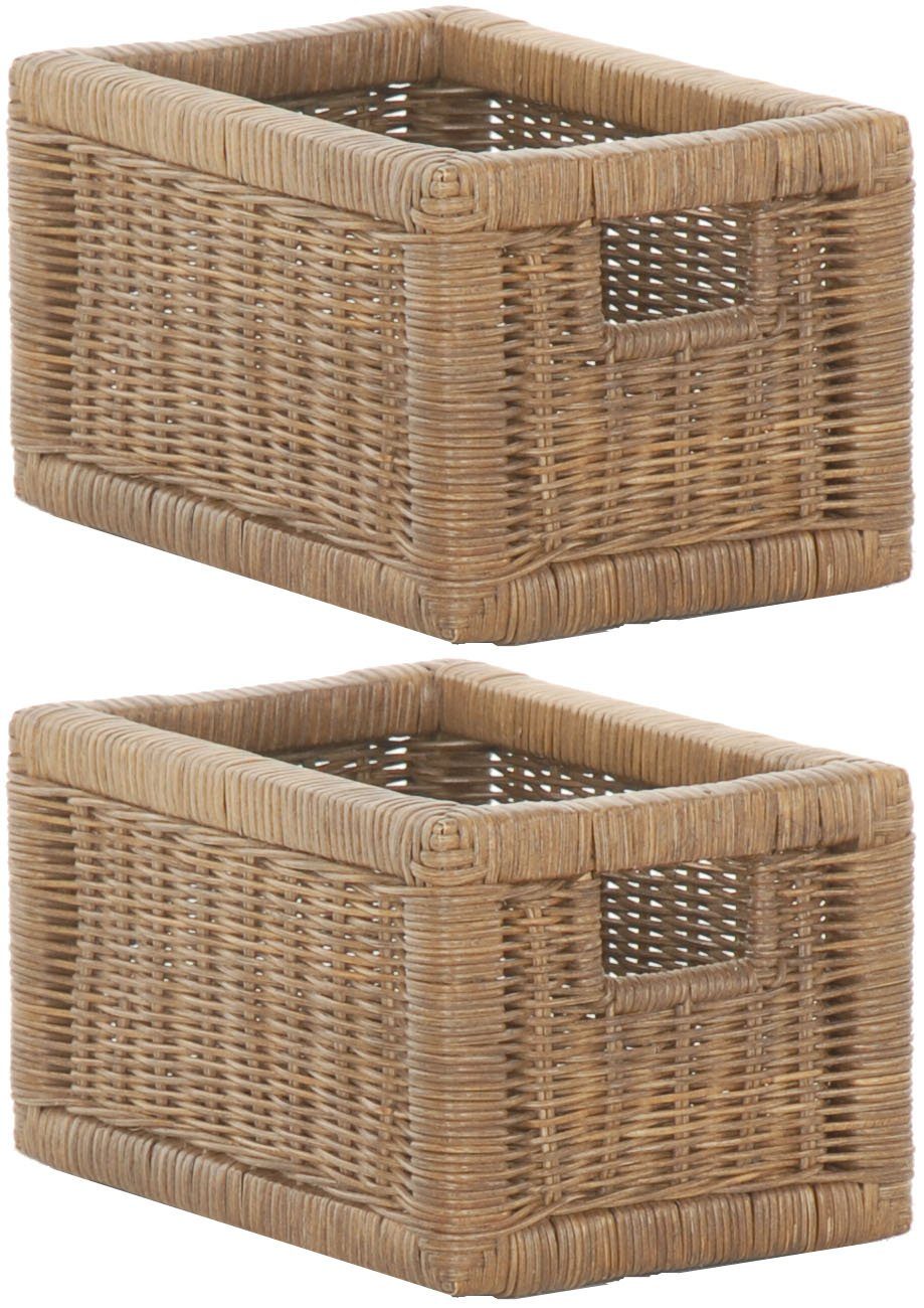 Krines Home Regalkorb Set/2 Regalkorb Aufbewahrungskorb günstig online kaufen