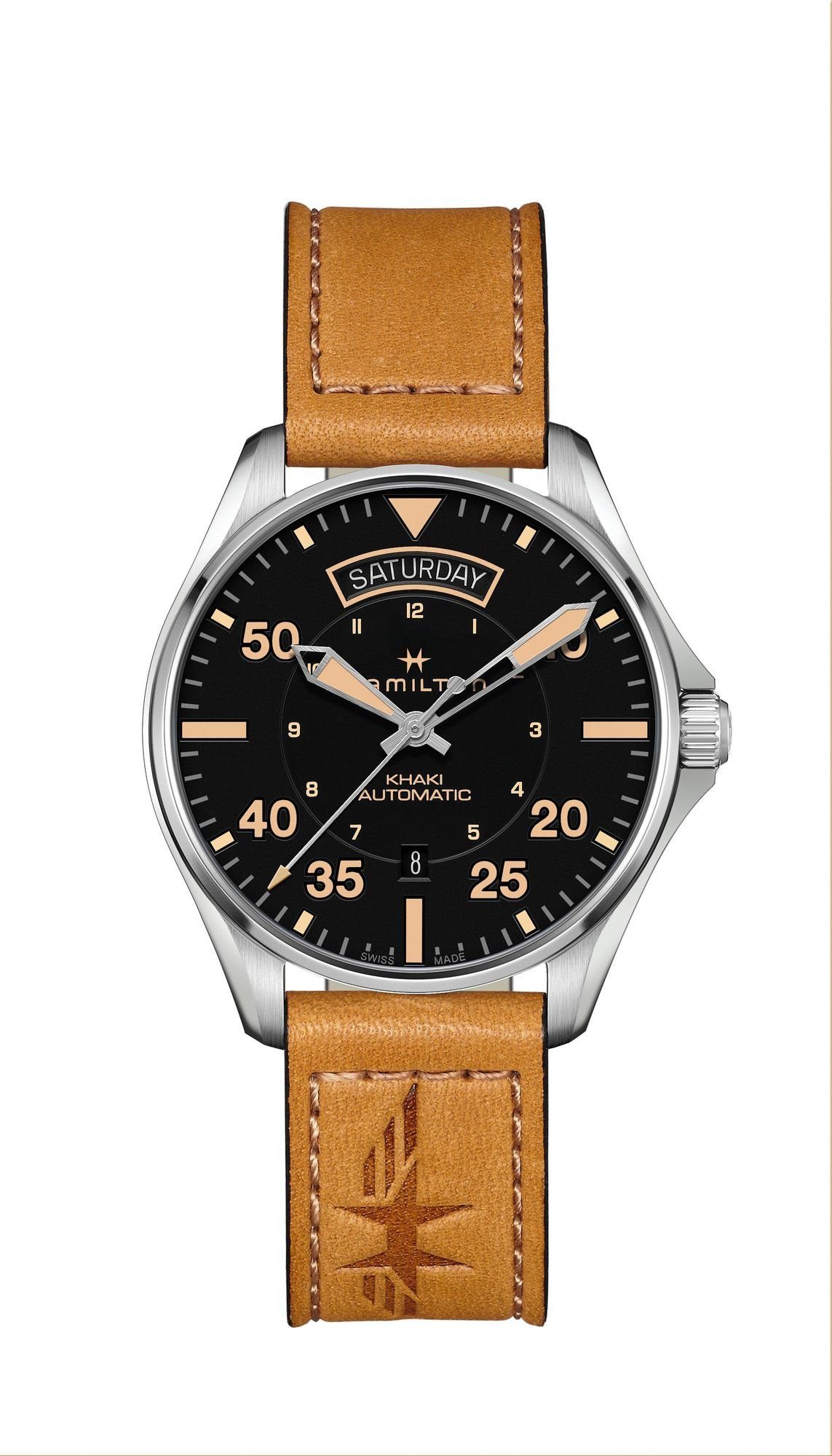 Hamilton Automatikuhr Khaki Pilot Auto Day Date Herren Automatikuhr günstig online kaufen