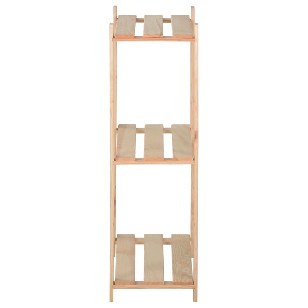 furnicato Aktenregal Massivholz Regal 60 x 28,5 x 90 cm in Naturfarbe mit 3 Regalböden, 1-tlg., Stabiles Standregal mit integriertem Kippschutz für das Badezimmer