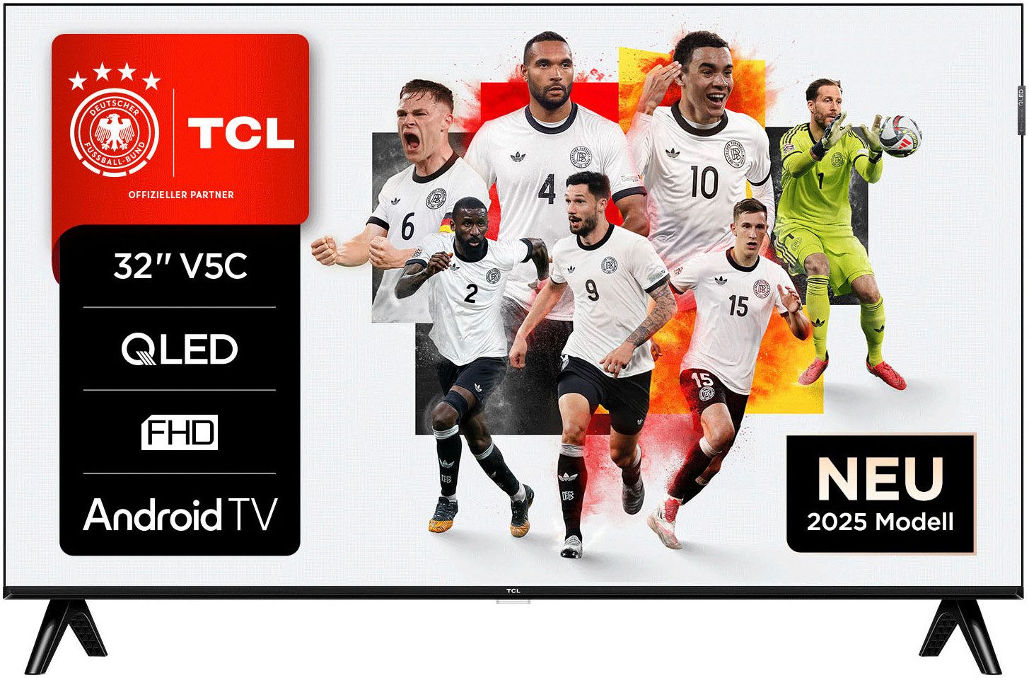 TCL 32V5CX1 QLED-Fernseher (80 cm/32 Zoll, Full HD, Android TV, Dolby Audio, HDR 10,Slim, Bluetooth)