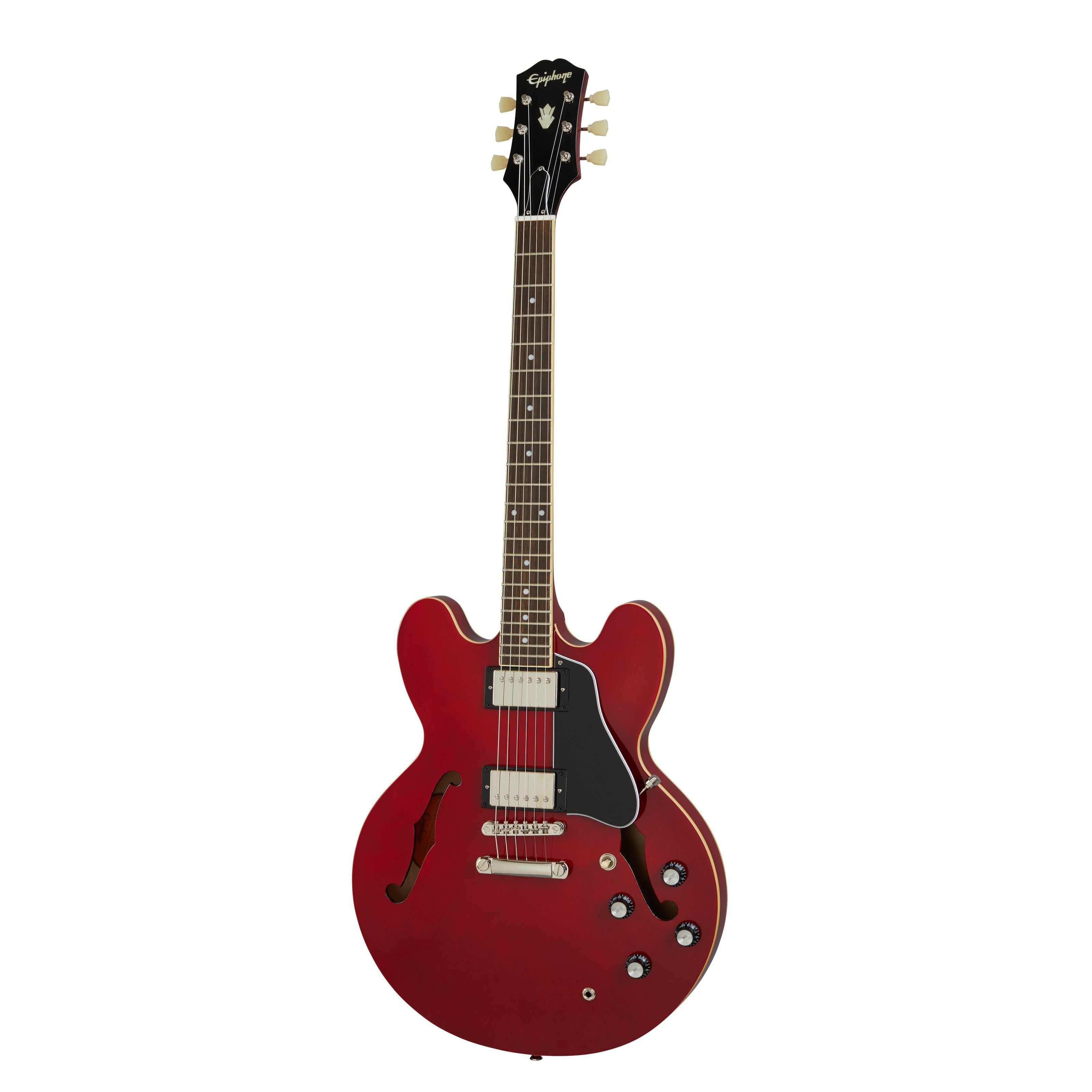Epiphone Halbakustik-Gitarre, Halb-Akustik Gitarren, Semi Hollow-Modelle, Inspired by Gibson ES-335 Cherry - Halbakustik Gitarre