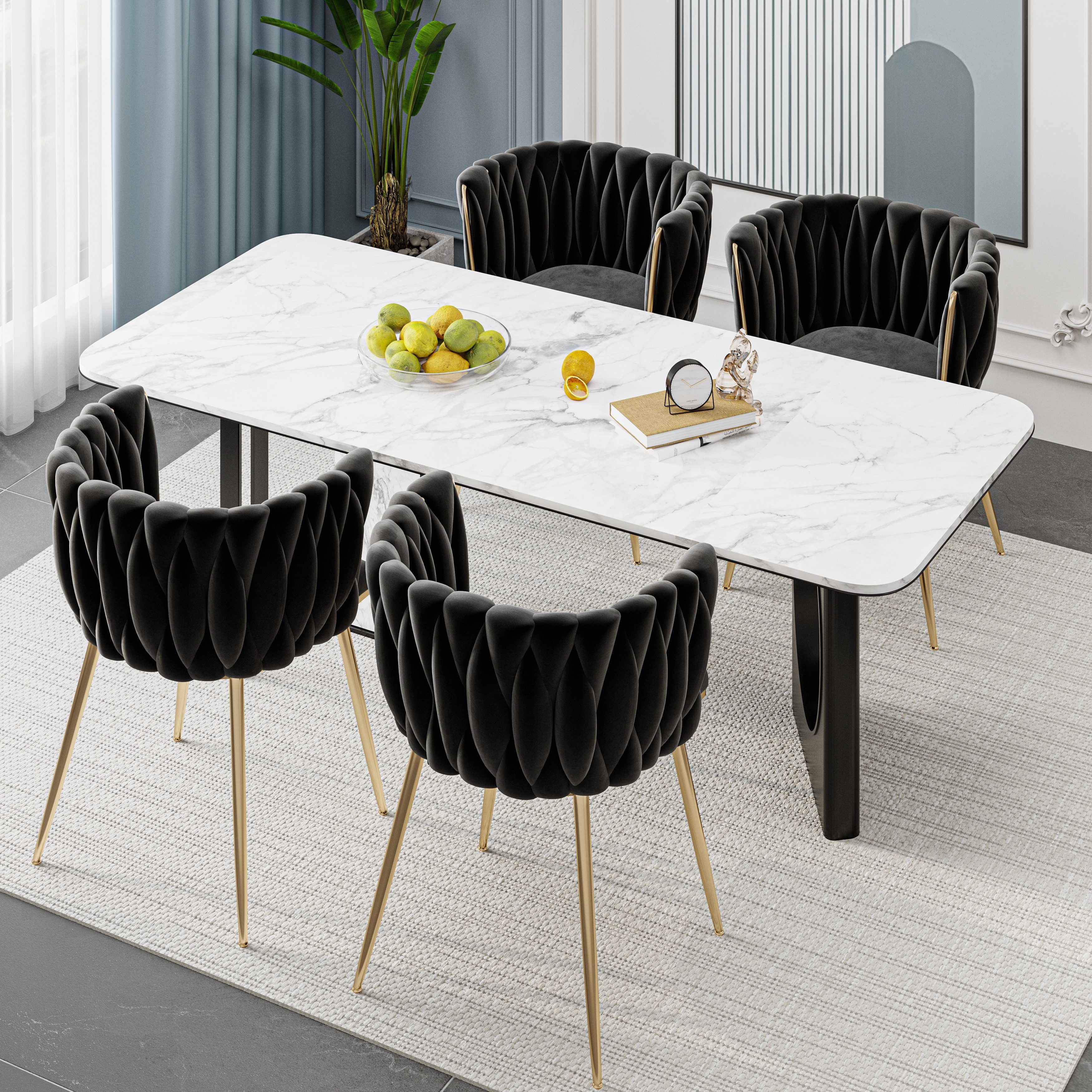 LVHOM Esszimmerstuhl Set mit runden Rückenlehne, günstig online kaufen