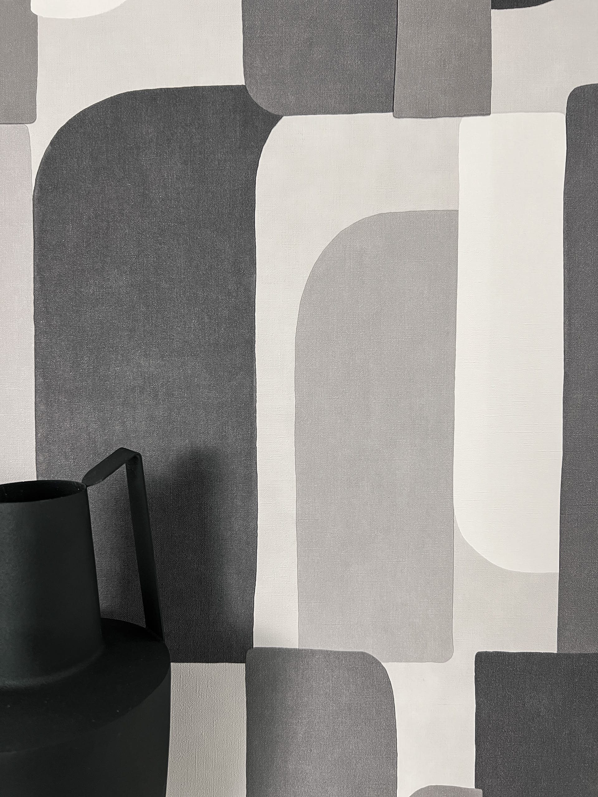 Newroom Vliestapete, Grau Tapete Modern Grafik günstig online kaufen