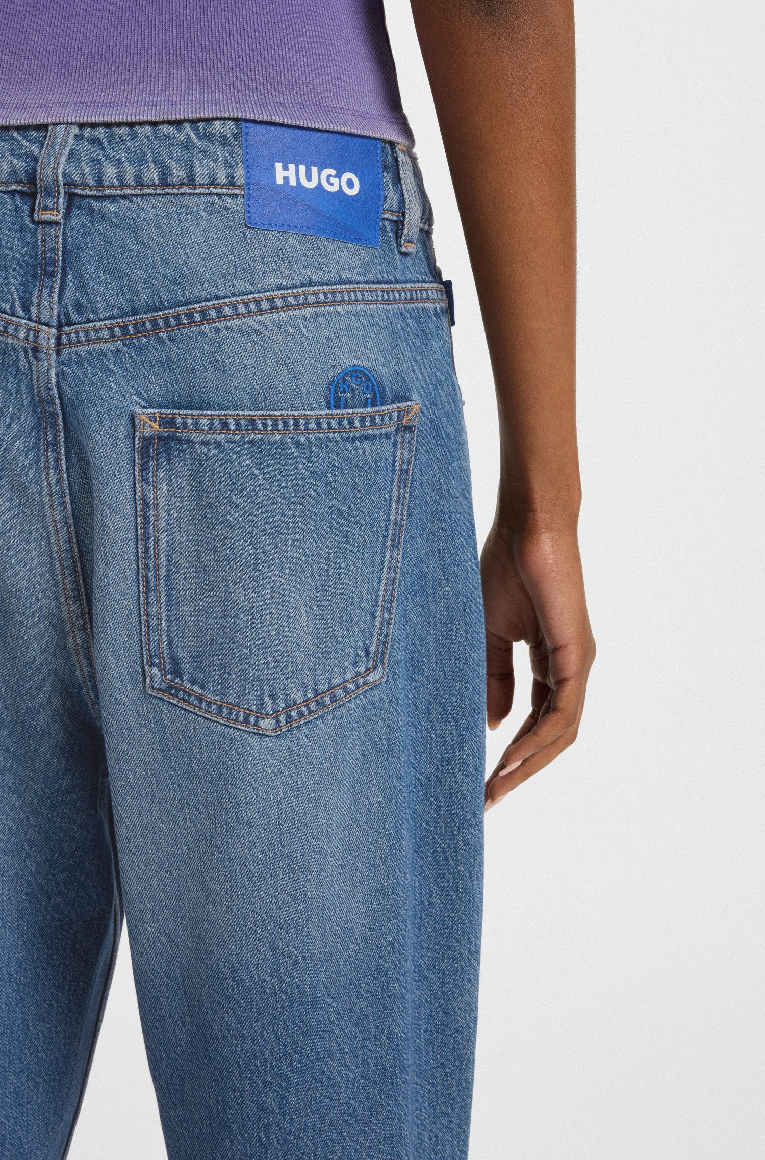 HUGO Blue 5-Pocket-Jeans Leni Loose Fit günstig online kaufen