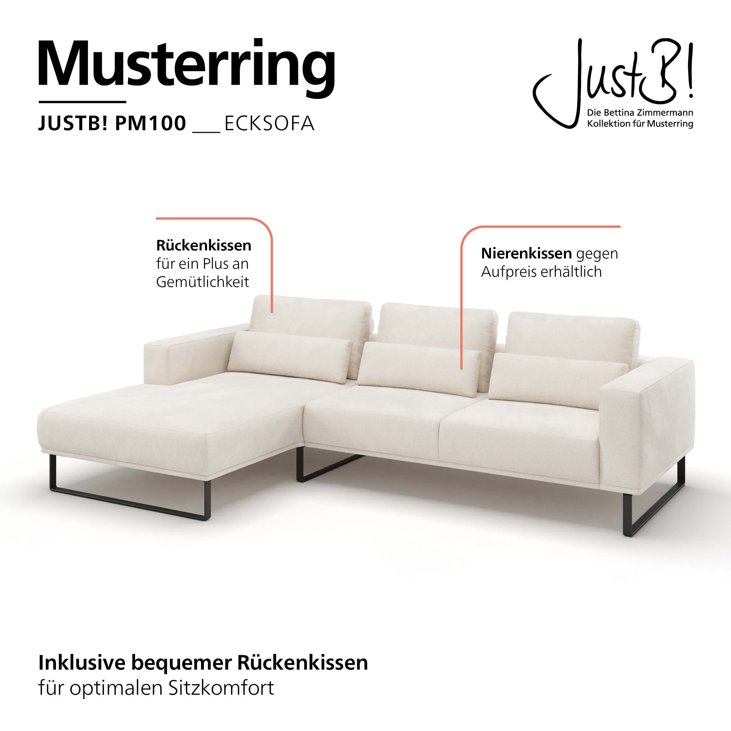 Musterring Ecksofa JUSTB! PM100, stilvoller Lounge-Komfort von Musterring, Kollektion Bettina Zimmermann, optionaler Sitzvorzug & Fuß-Auswahl