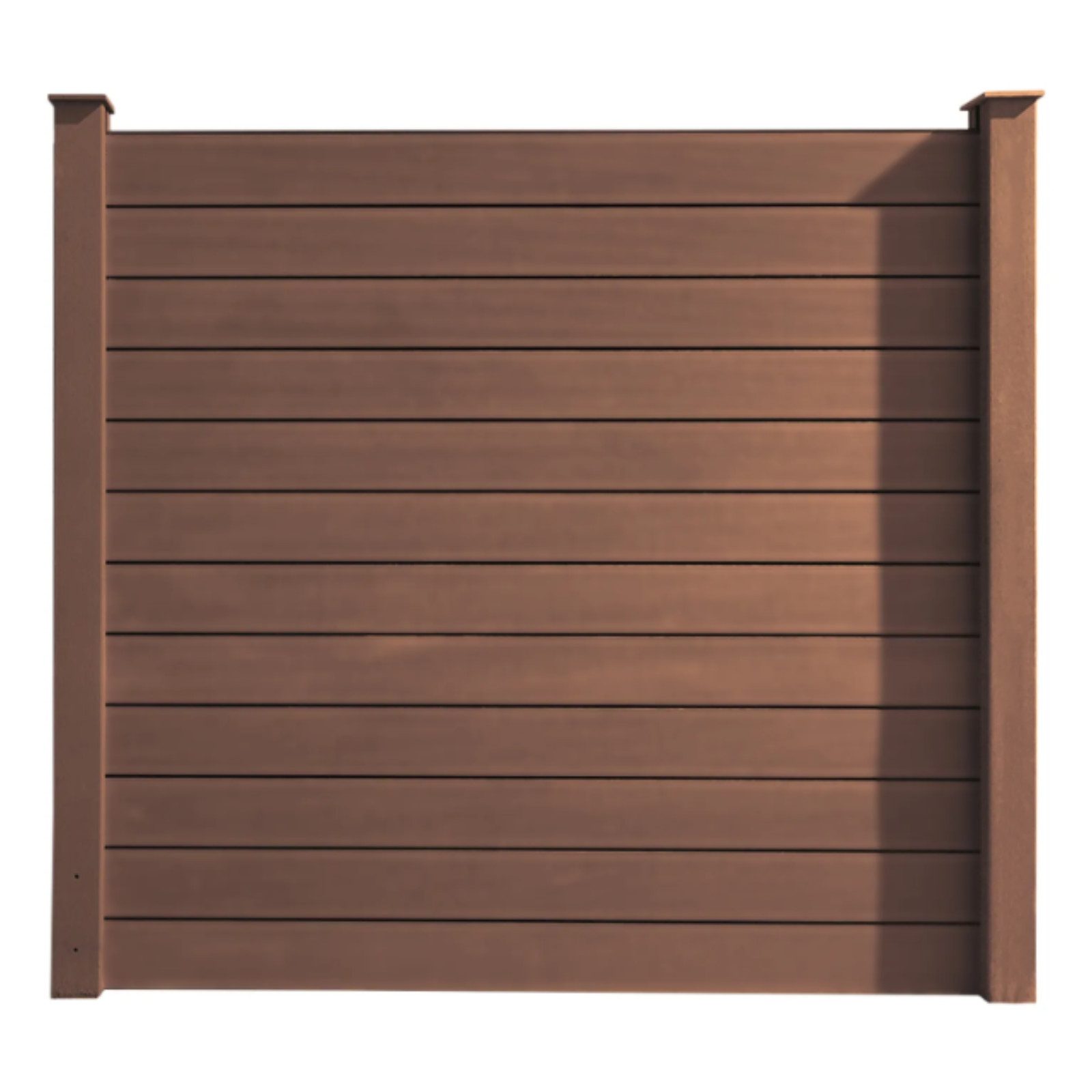 HORI Zaun HORI WPC Sichtschutzzaun Stecksystem, Gartenzaun witterungsbeständig, (Komplettset, 23-St., 5x Sichtschutzzaun 6x Verbindungspfosten 6x Konsole 6x Pfostenkappe), 5x Sichtschutzzaun 6x Verbindungspfosten 6x Konsole 6x Pfostenkappe