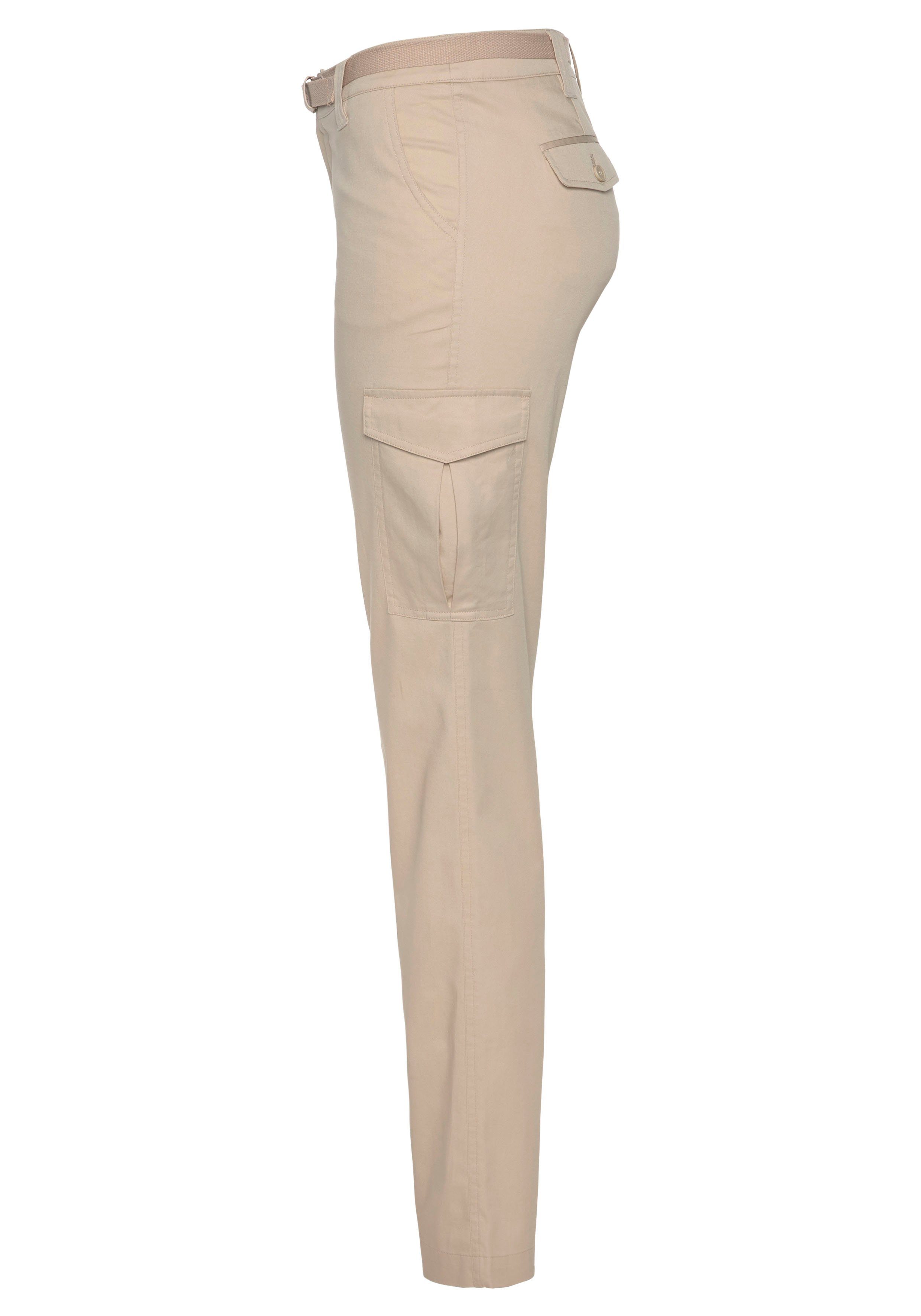 Damen Hosen AJC Chinohose mit trendigen Taschen am Bein inkl. Gürtel - NEUE KOLLEKTION