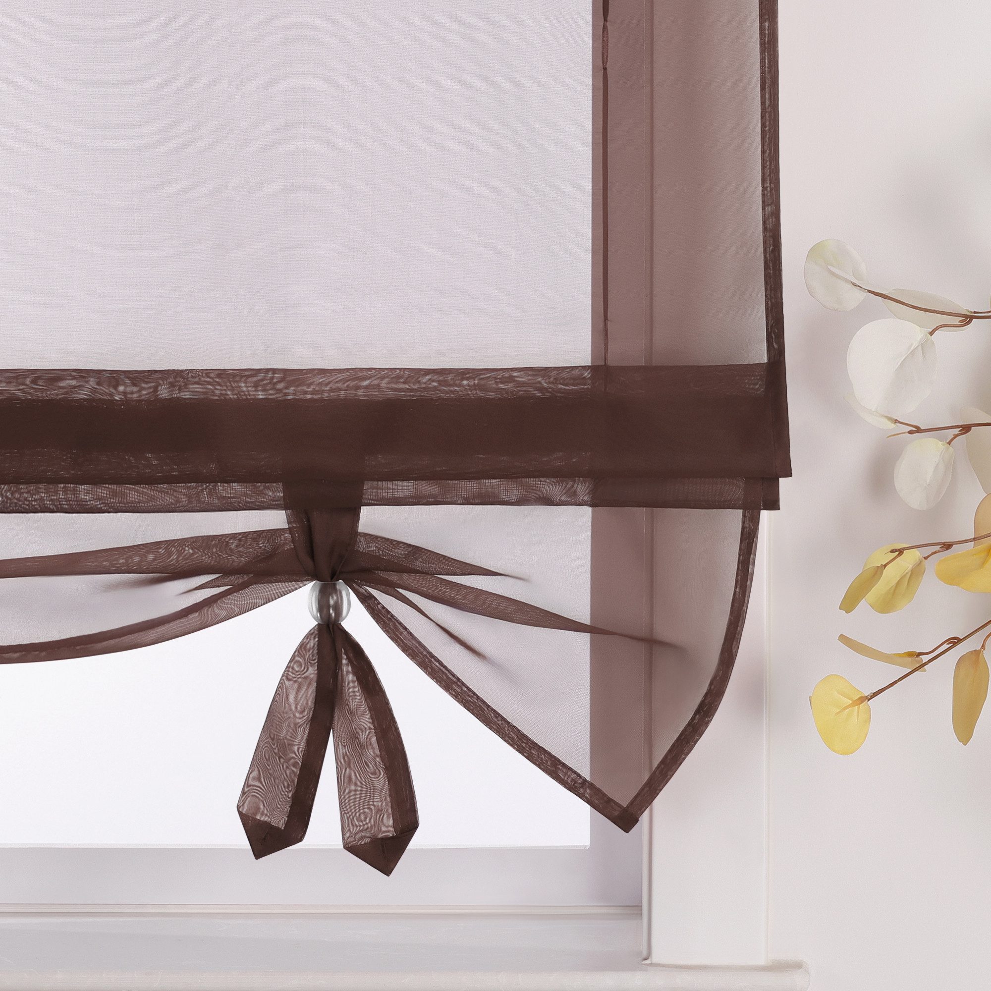 Joyswahl Raffrollo, mit Schlaufen, Bändchen am Saum, Uni Vorhänge Modern Vo günstig online kaufen