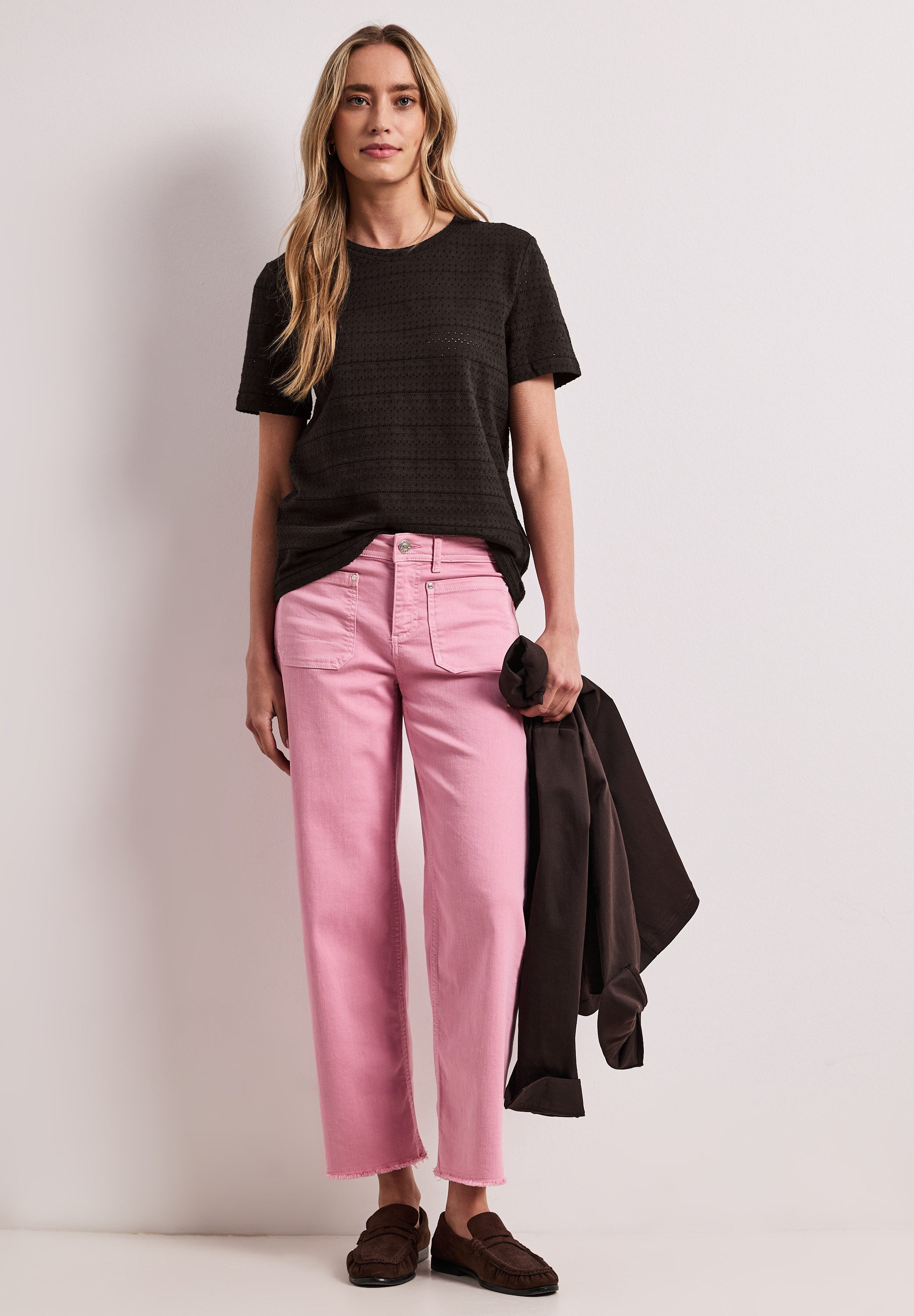 STREET ONE T-Shirt aus Baumwolle mit Stretchante