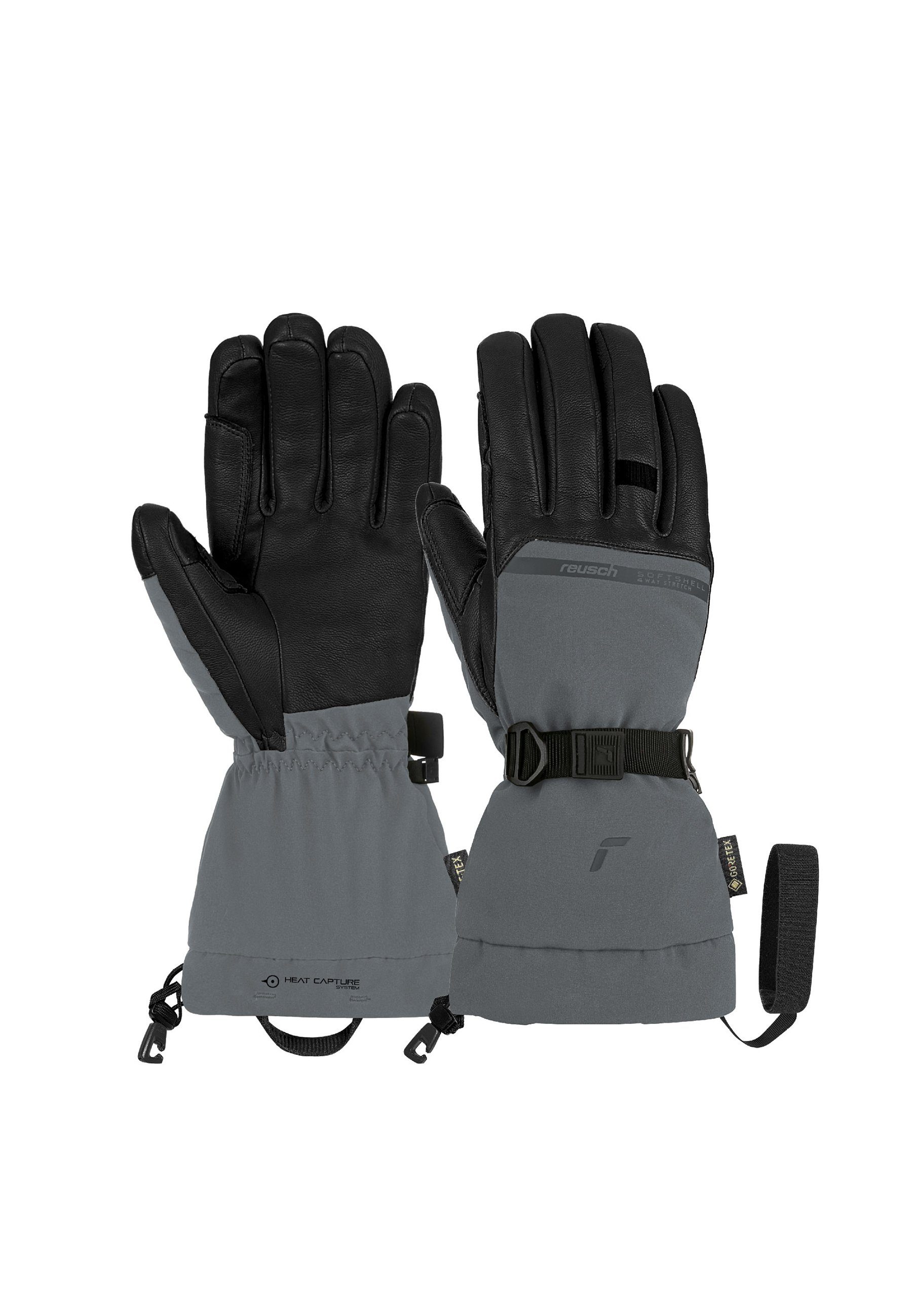 Reusch Skihandschuhe Discovery GORE-TEX TOUCH-TEC™ wasserdicht sehr grau-schwarz warm