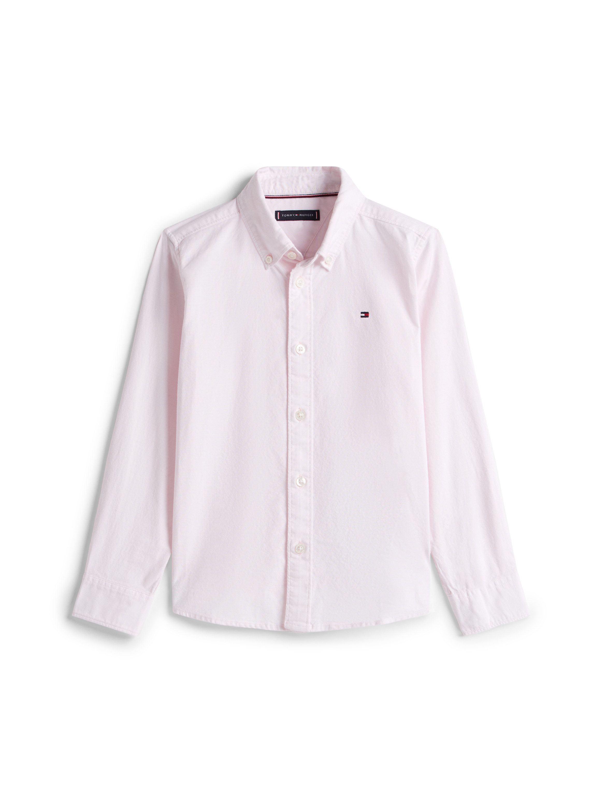 Tommy Hilfiger Langarmhemd FLAG OXFORD SHIRT LS mit Logostickerei