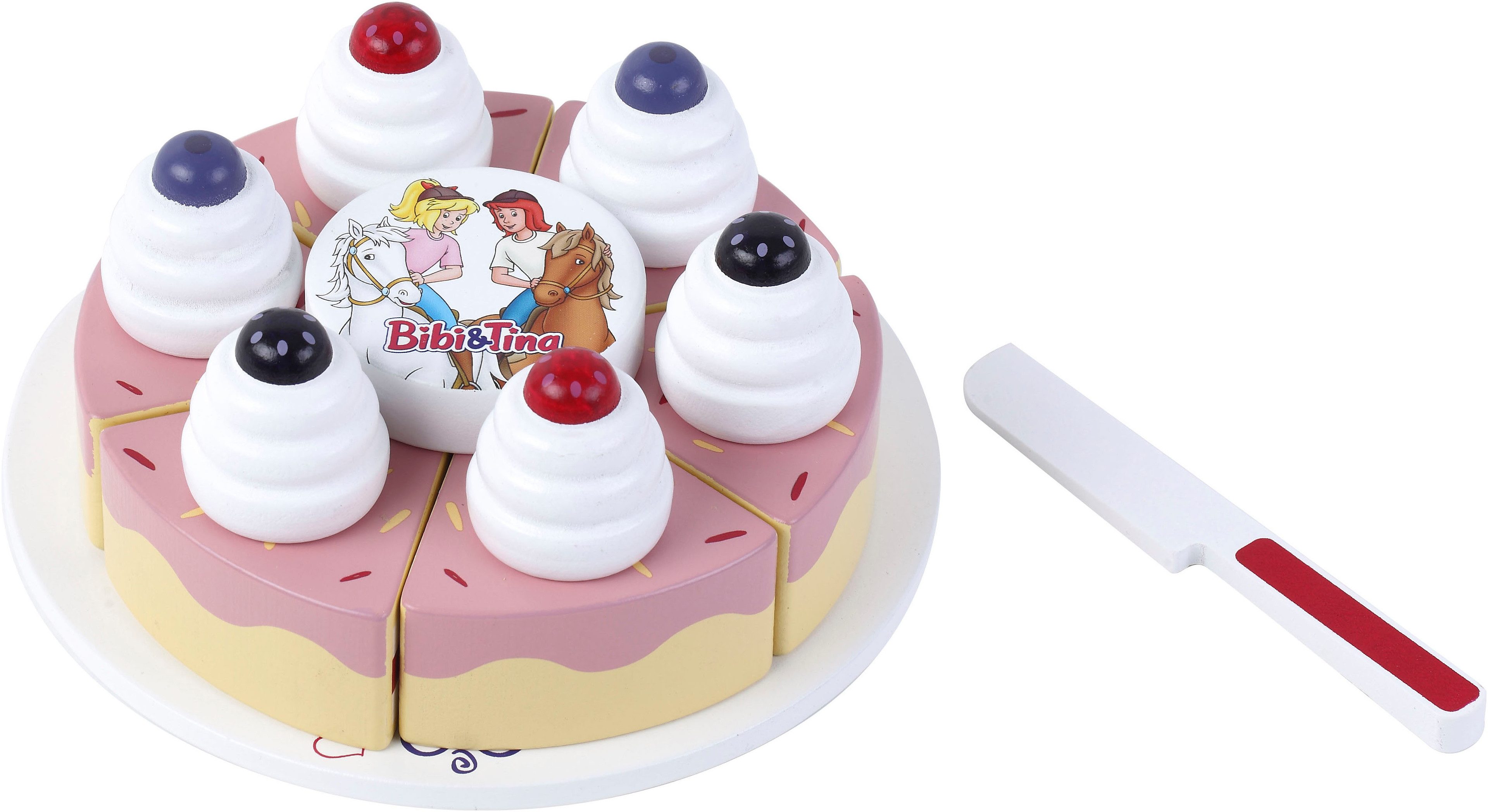 Tanner Spiellebensmittel Bibi & Tina, Torte, zum Schneiden; aus Holz