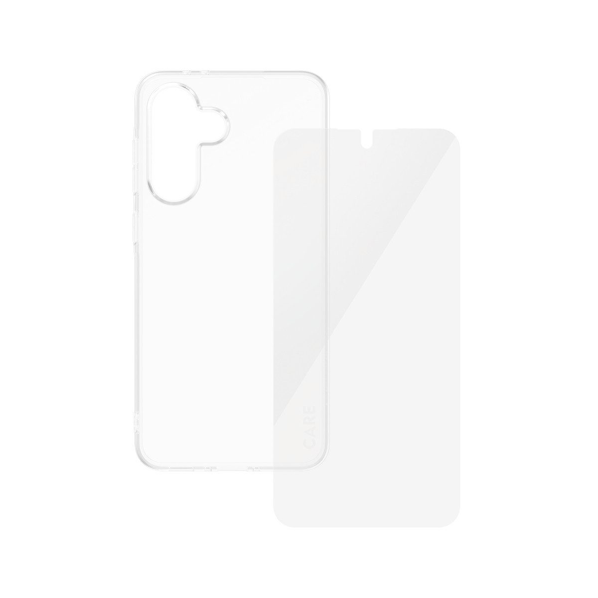 CARE by PanzerGlass Displayschutzglas 2-in-1 Protection Slim X-Ray Case + Screen Protection für Samsung Galaxy A56, Displayschutzfolie, Schutzfolie, Bildschirmschutz, kratz- & stoßfest