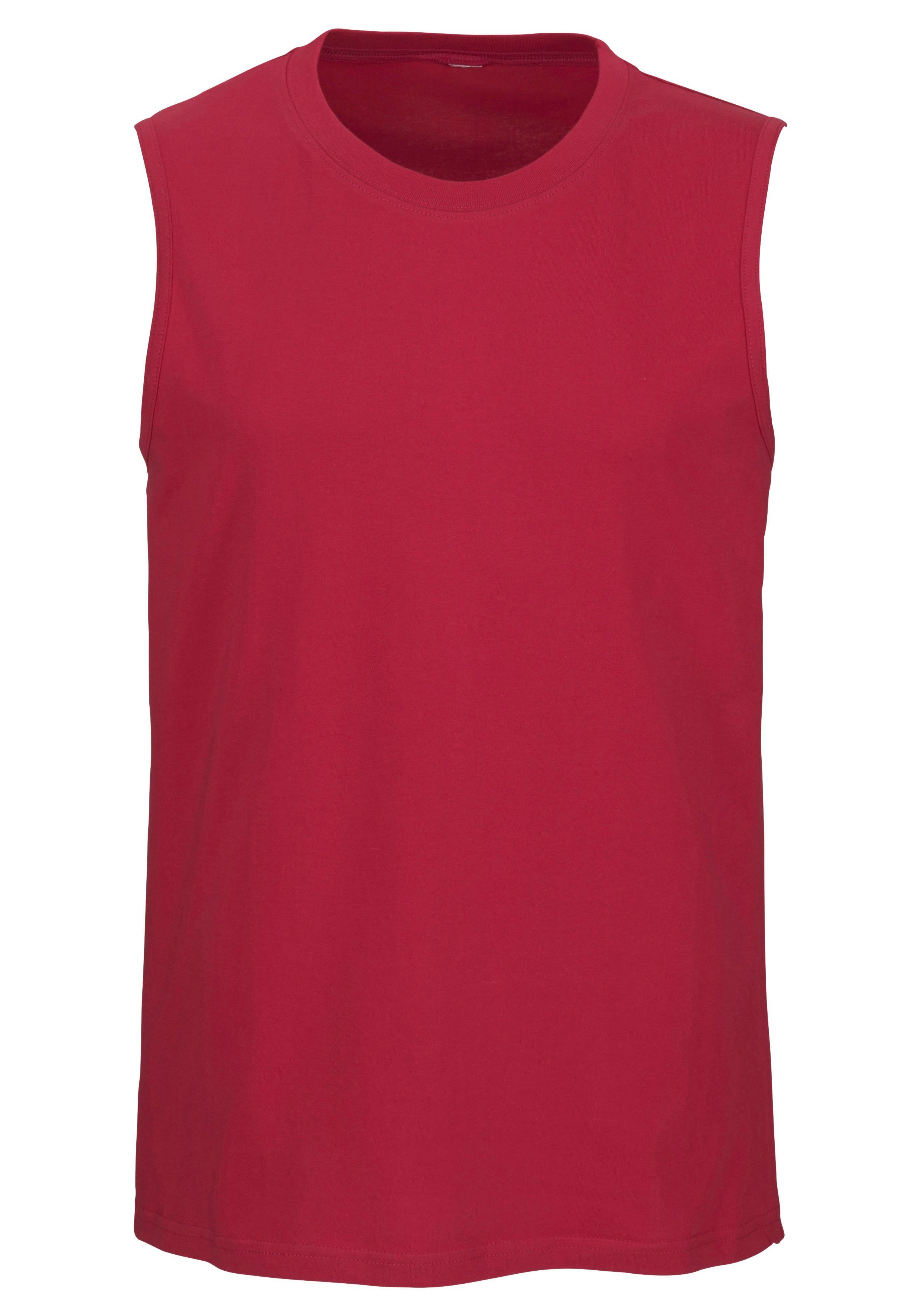 H.I.S Muscleshirt, Unterziehshirt, Unterhemd für Herren (3er-Pack) unifarben, Rundhalsausschnitt, aus Baumwolle