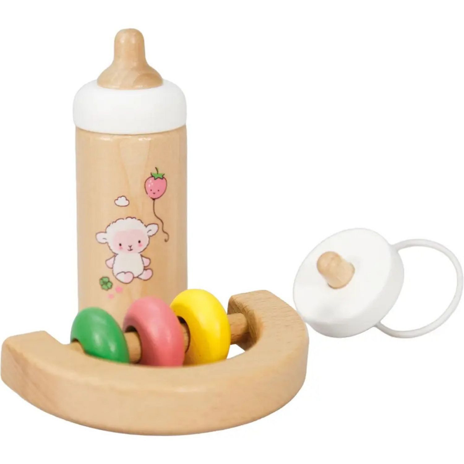 Heless Puppen Accessoires-Set Puppen-Babyset Holz, 3-tlg