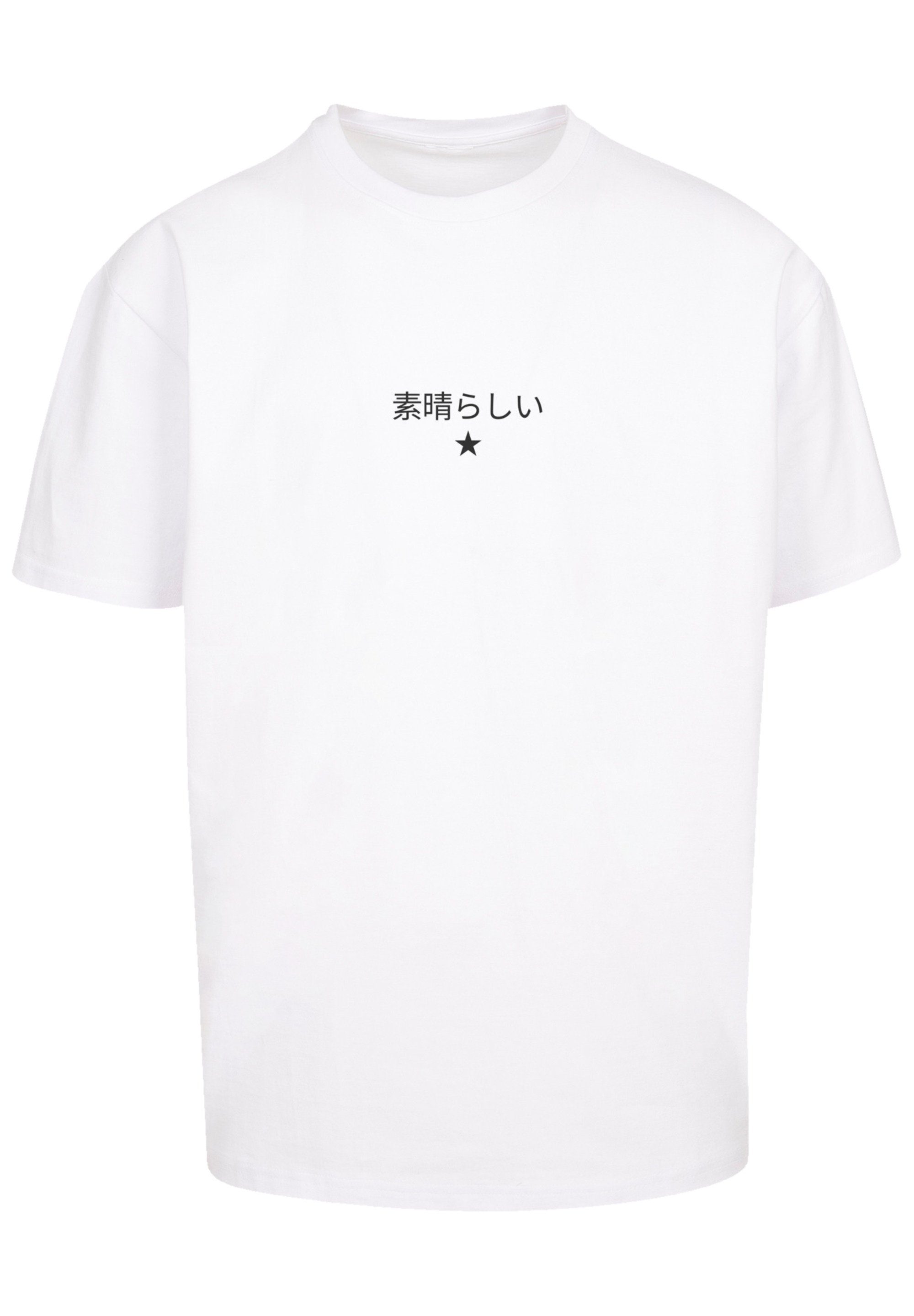 Print F4NT4STIC Koi weiß Japan PLUS SIZE T-Shirt
